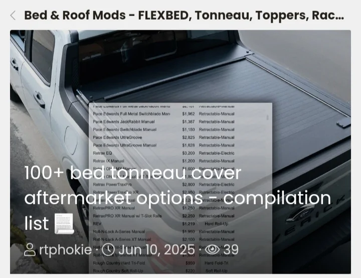Ford Maverick Tonneau cover suggestions? 20260806_074310