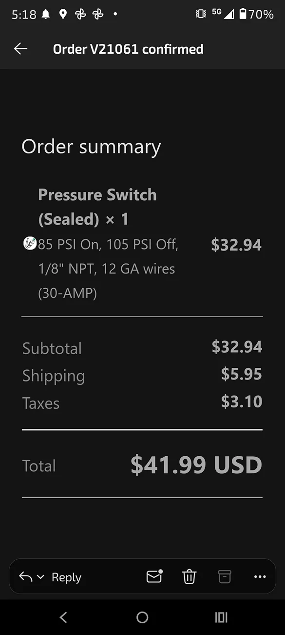 Ford Maverick Stealth onboard air compressor install in bed. Screenshot_20260806-171802.Outlook