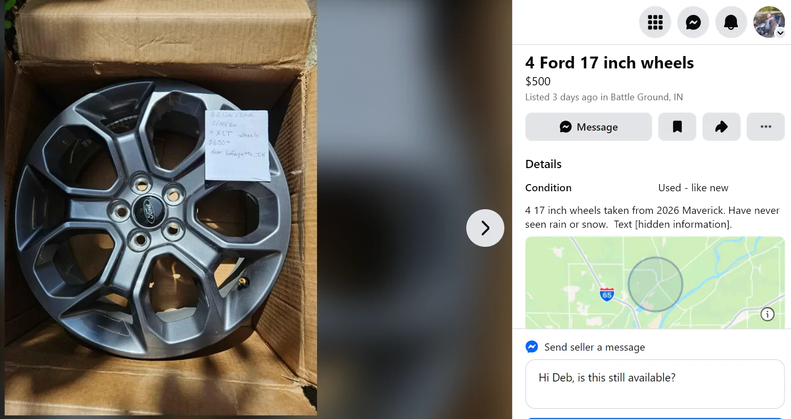 Ford Maverick Wheel spacers to go from 5 lug Maverick wheel to 6 lug Bronco wheel 1786564451452-2c