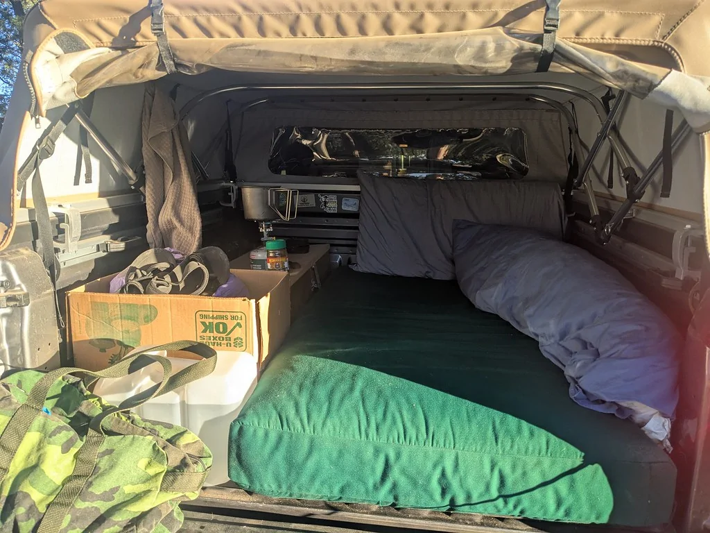 Ford Maverick Truck Bed Camping Setup 55357421433_9f265318d6_