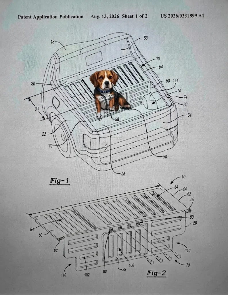 Ford Maverick Maverick Truck Bed Kennel Patent 1786655520160-bt