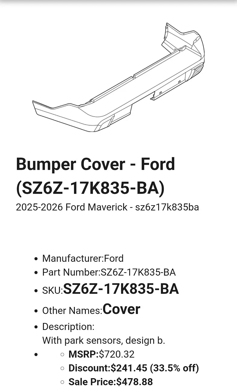 Ford Maverick My Baby Has Been Wounded! Screenshot_20260814_162312_Chrome~2