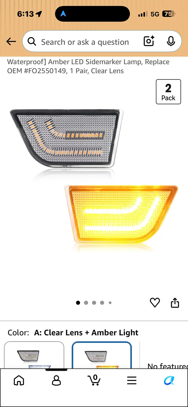 Ford Maverick NEW FRONT LED MARKER LAMPS IMG_9625