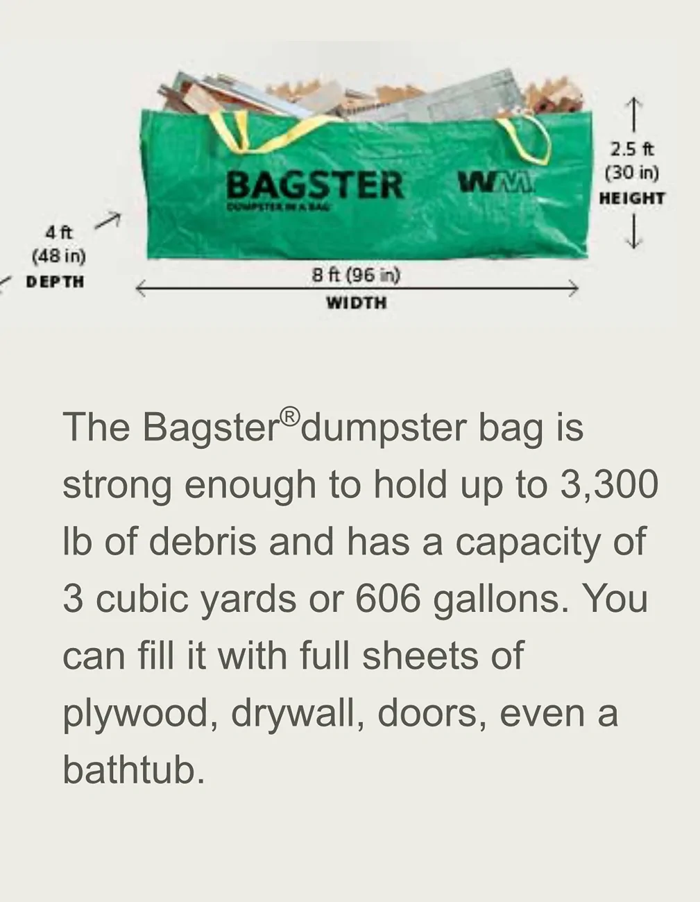 Ford Maverick Bagster Dumpster Bag: easy way to keep truck bed clean IMG_9220
