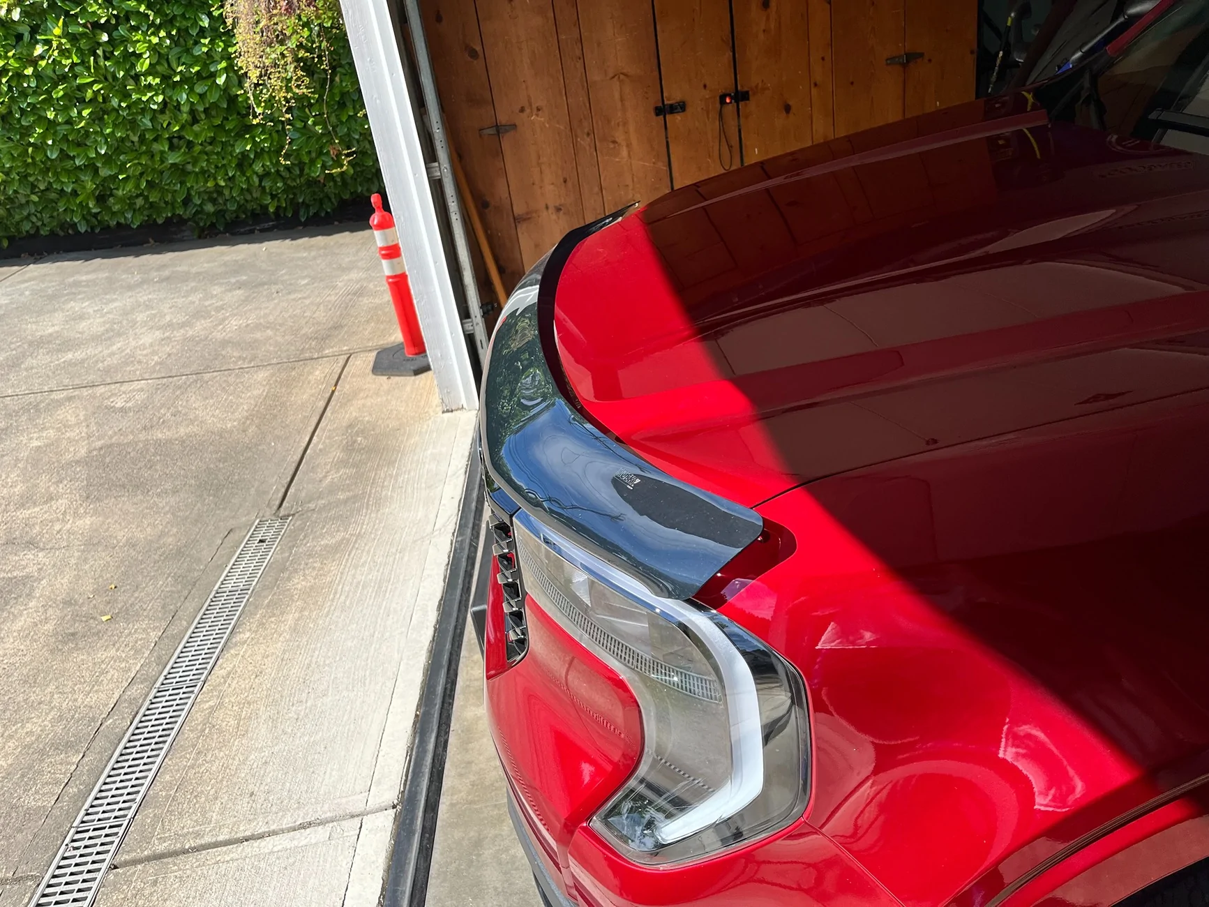 Ford Maverick Husky Liners Smoke Hood Shield installed IMG_4954