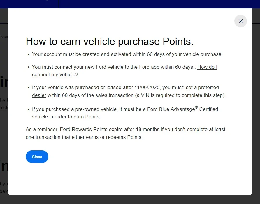 Ford Maverick FordPass points Screenshot 2026-09-03 083936