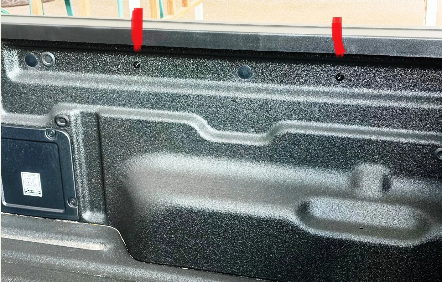 Ford Maverick Bolt holes in bed sides. 32