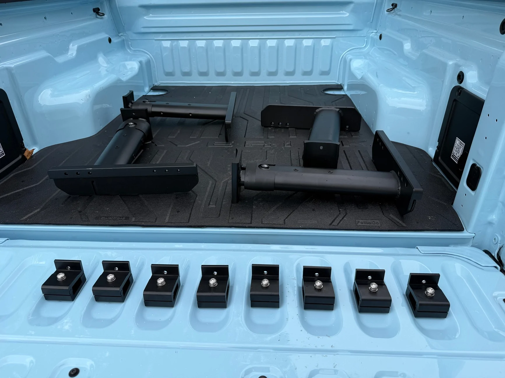 Ford Maverick Height adjustable ladder bed rack install IMG_3713