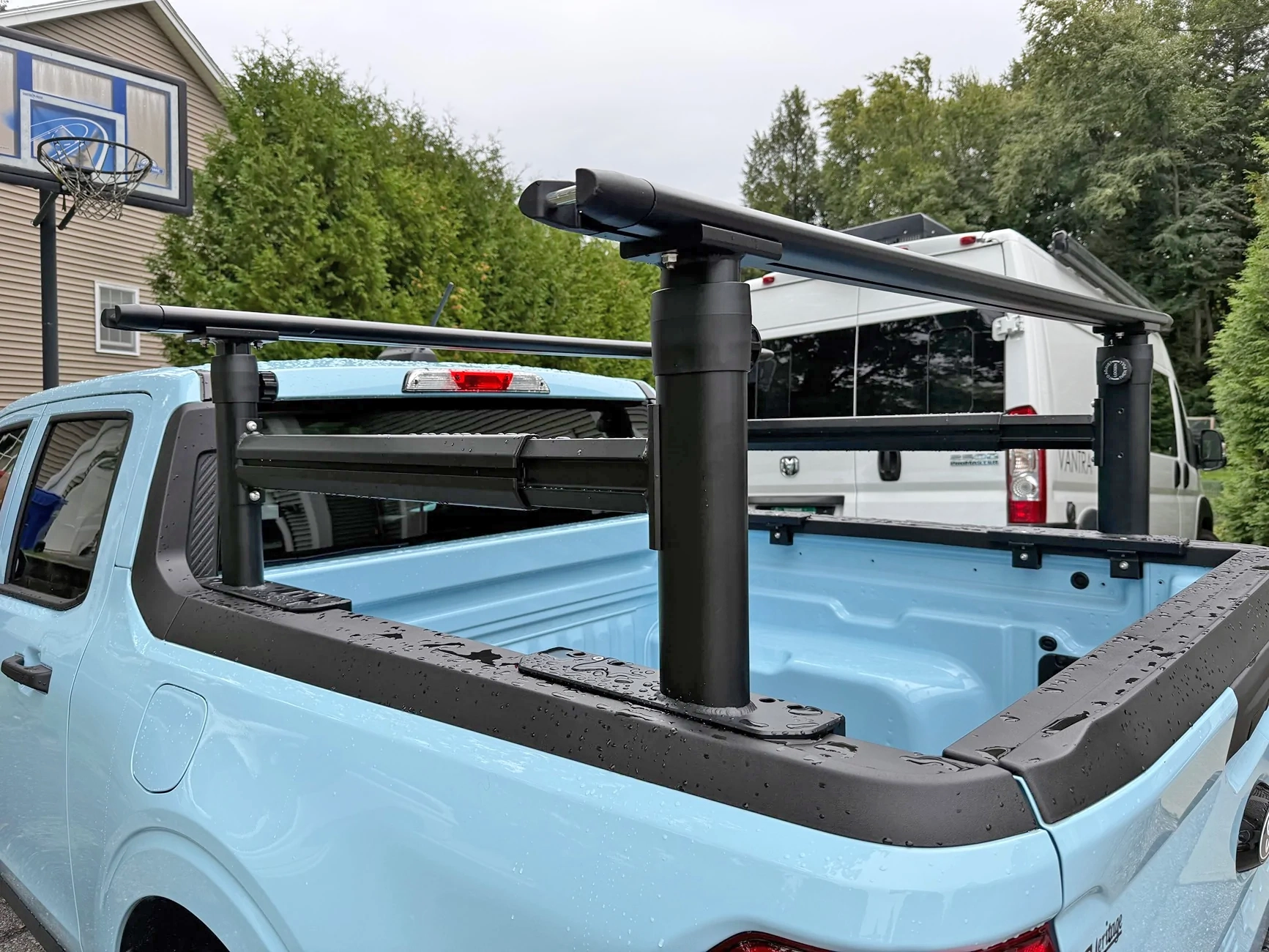 Ford Maverick Height adjustable ladder bed rack install 257373-cf44e8b8163535fe7ebefbf6c4990c5a