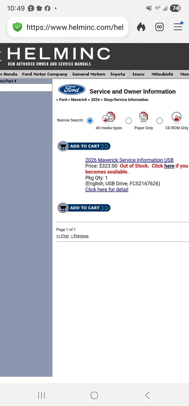 Ford Maverick Schematic/wiring diagrams 2026 Screenshot_20260923_104925_DuckDuckGo