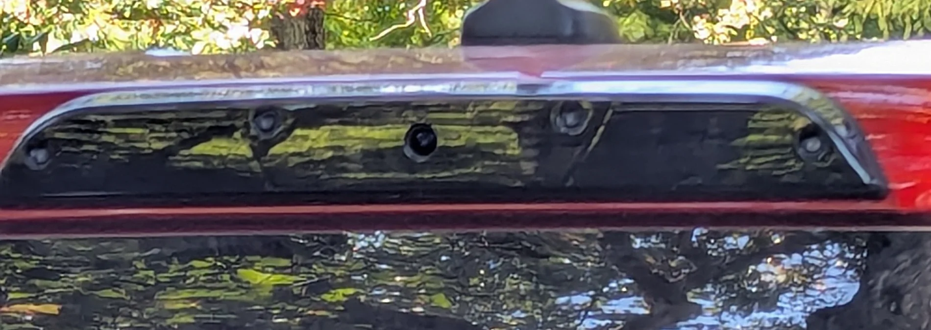 Ford Maverick Wolfbox rear cam installed inside 3rd brake light assembly PXL_20260929_191612951