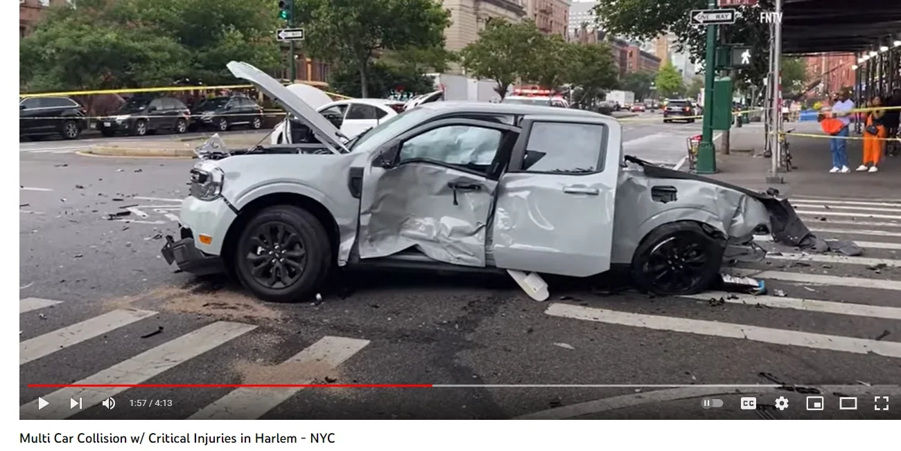 Ford Maverick How thin is that metal? Pretty thin! Harlem NYC June2023  (3)