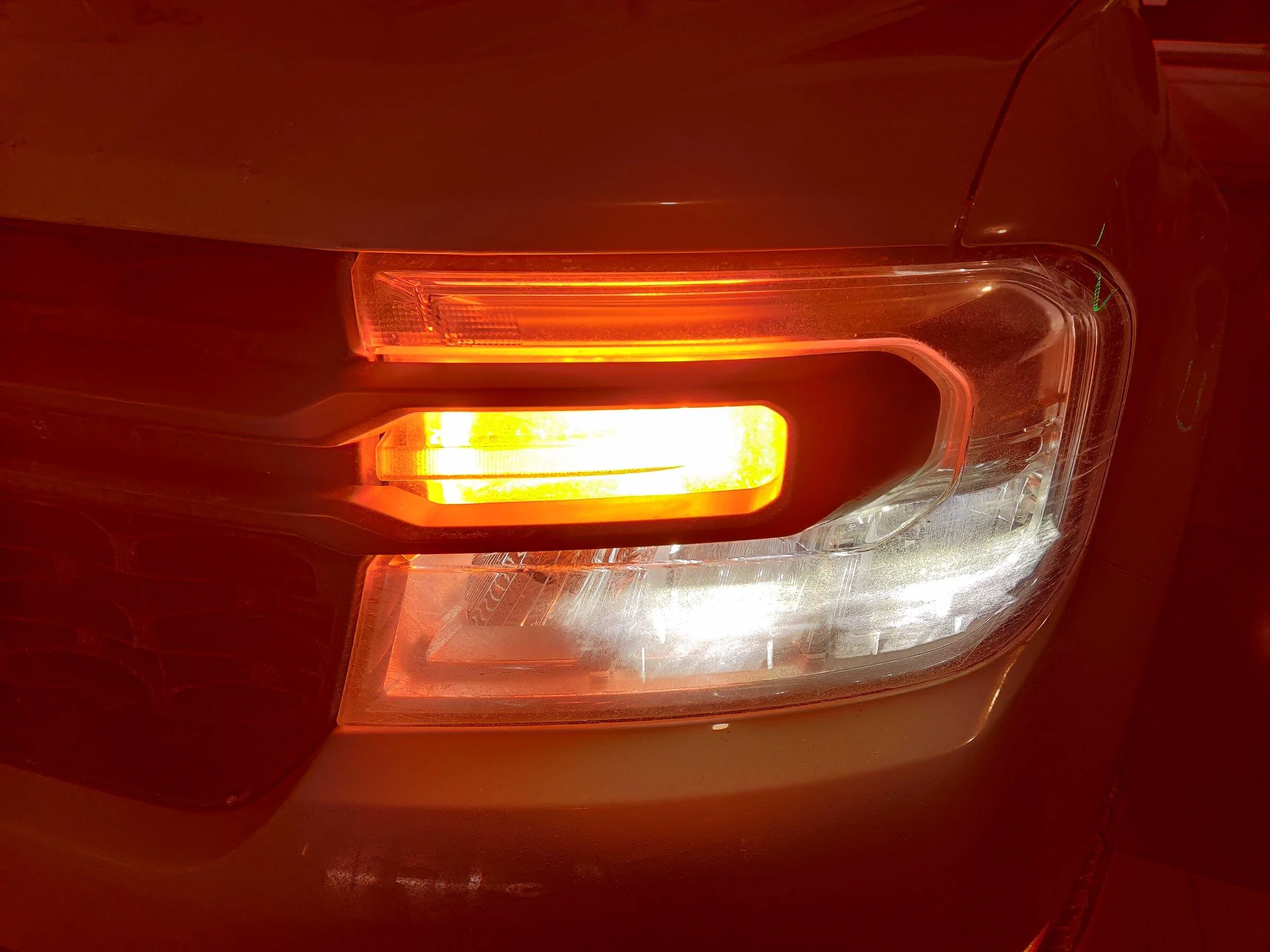 Ford Maverick Installed: Lasfit 4257 Canbus Switchback LED Turn Signal Light Bulbs IMG_20211229_182713