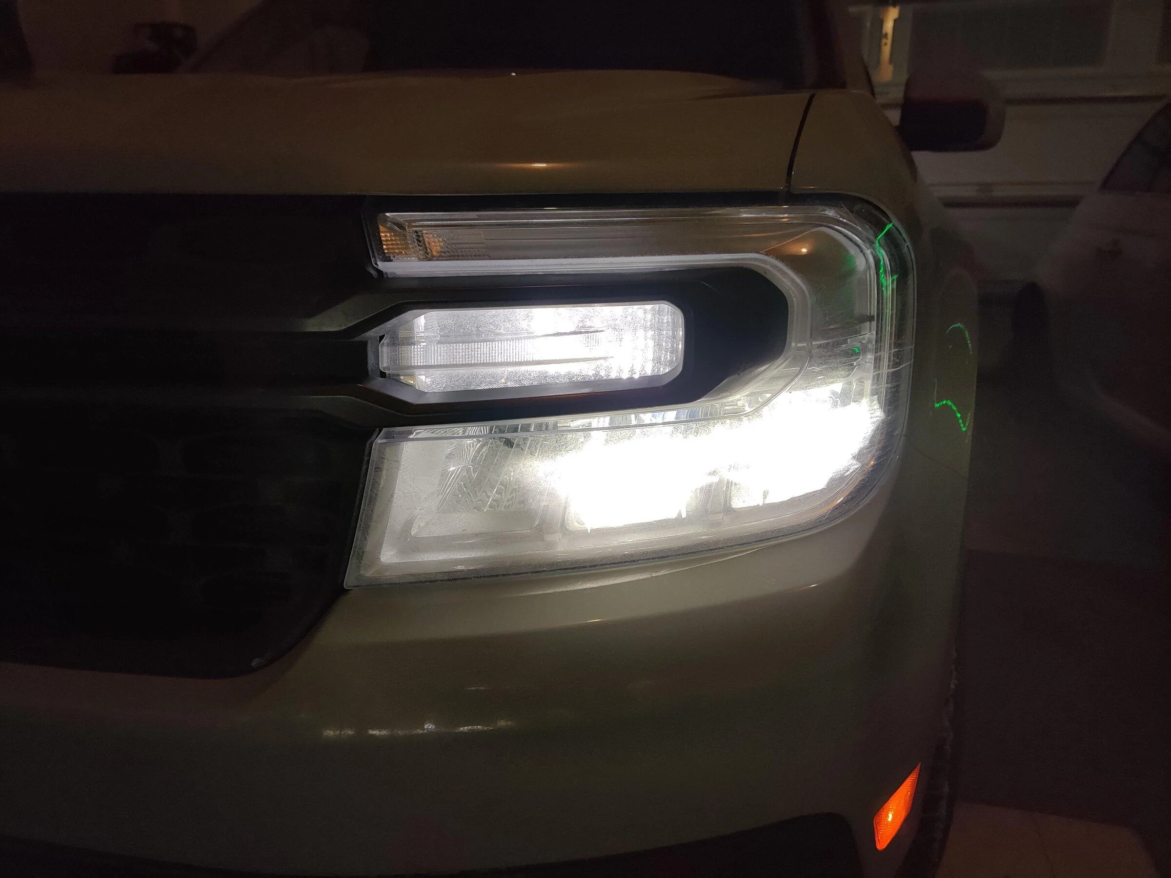 Ford Maverick Installed: Lasfit 4257 Canbus Switchback LED Turn Signal Light Bulbs IMG_20211229_182616