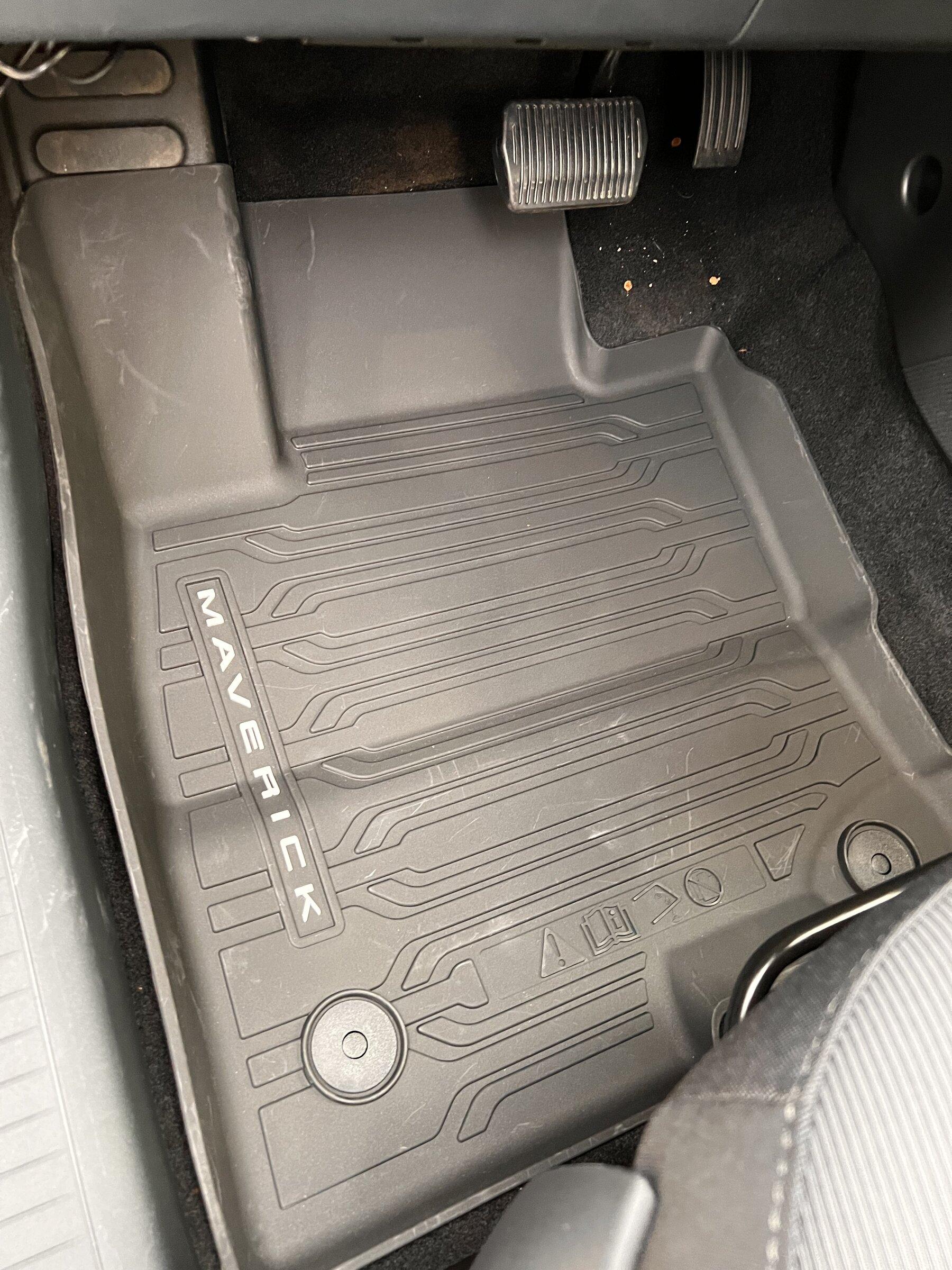 Ford Maverick OEM floor mats and convex rear view mirror installed 582E0514-D98E-4ADA-9DAC-A43DFC132267