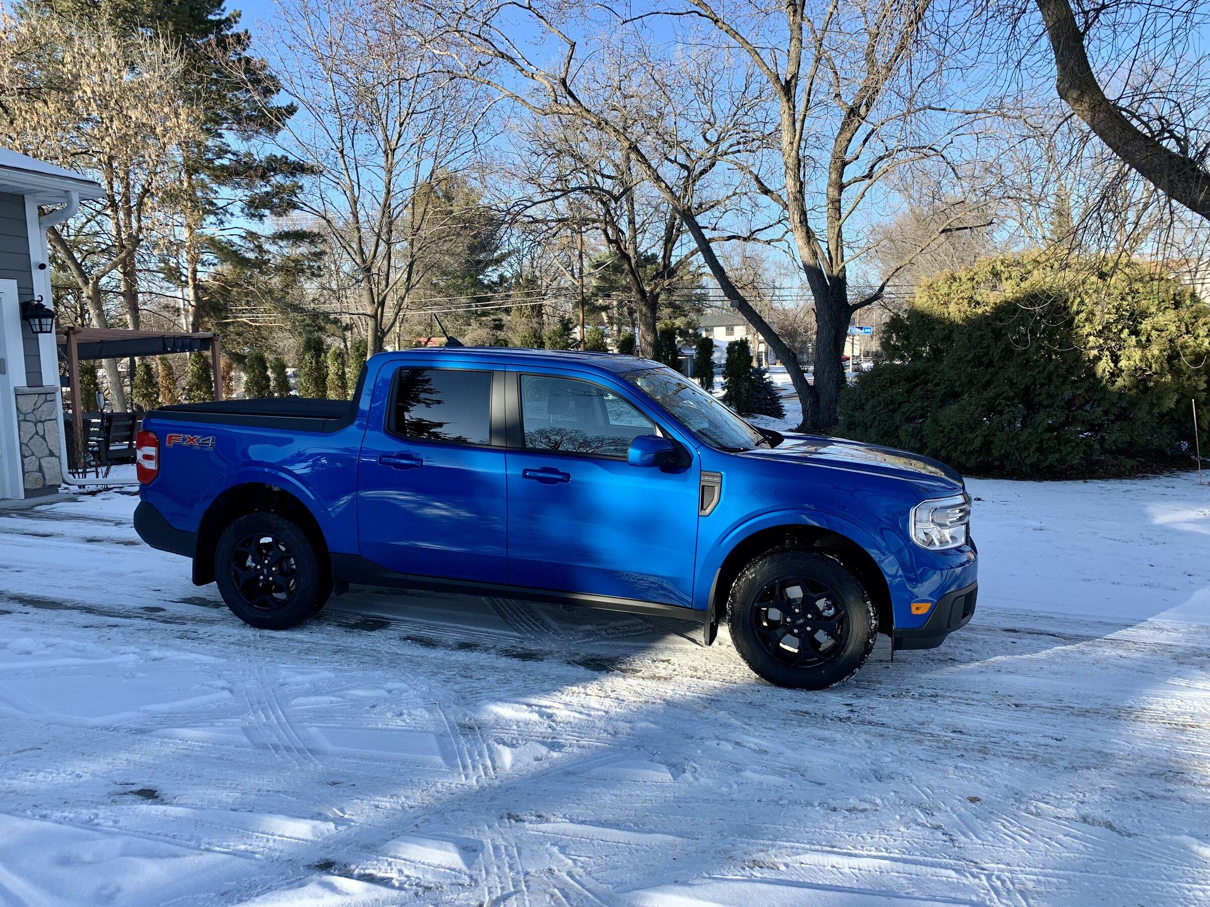 Ford Maverick Velocity Blue Maverick XL Upgraded w/ Hood Scoop, Tailgate Spoiler, Fender Flares, Black Rhino Wheels, Lift Kit 3C527632-AE7E-43E0-A3E7-FF1F45B54BE2