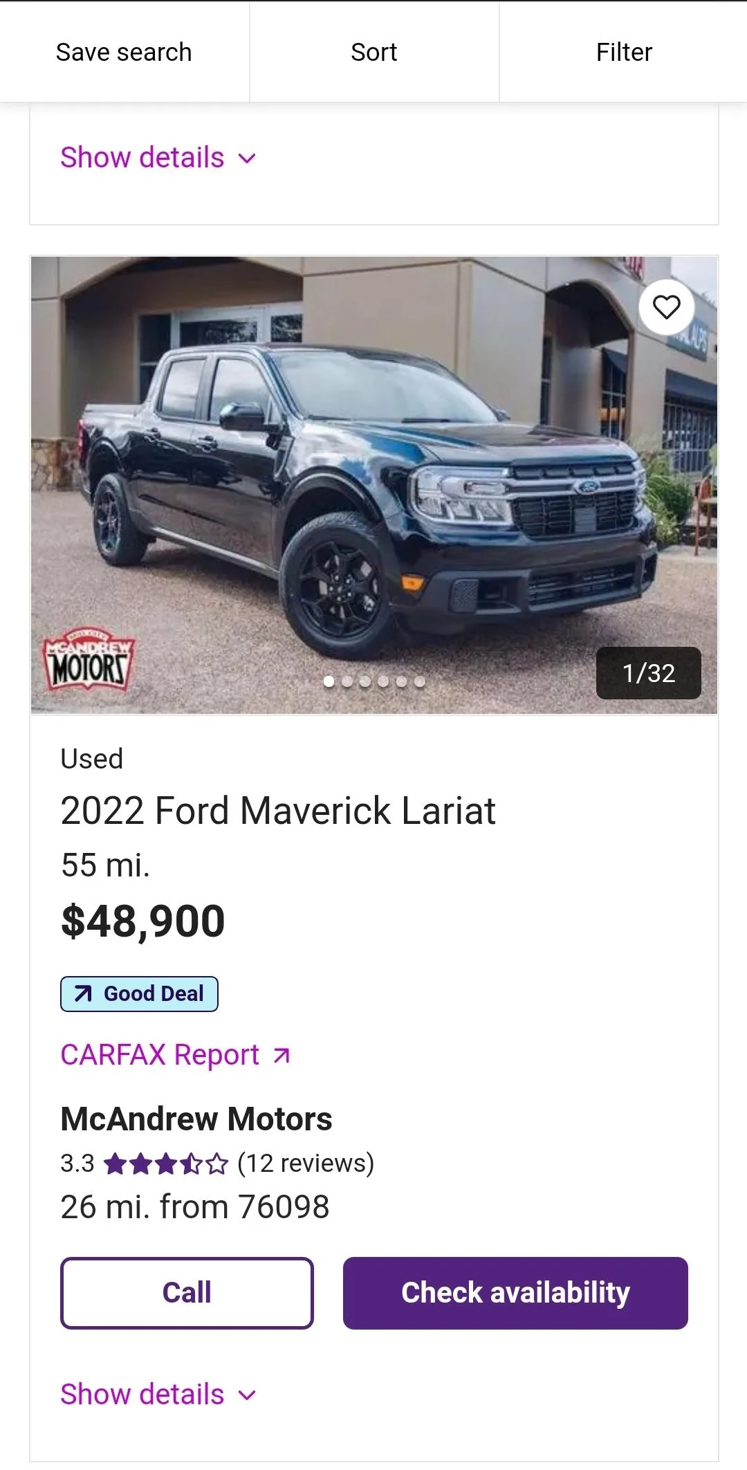 Ford Maverick Thought I’d seen it all. 12k ADM markup! Screenshot_20211230-212934_Chrom