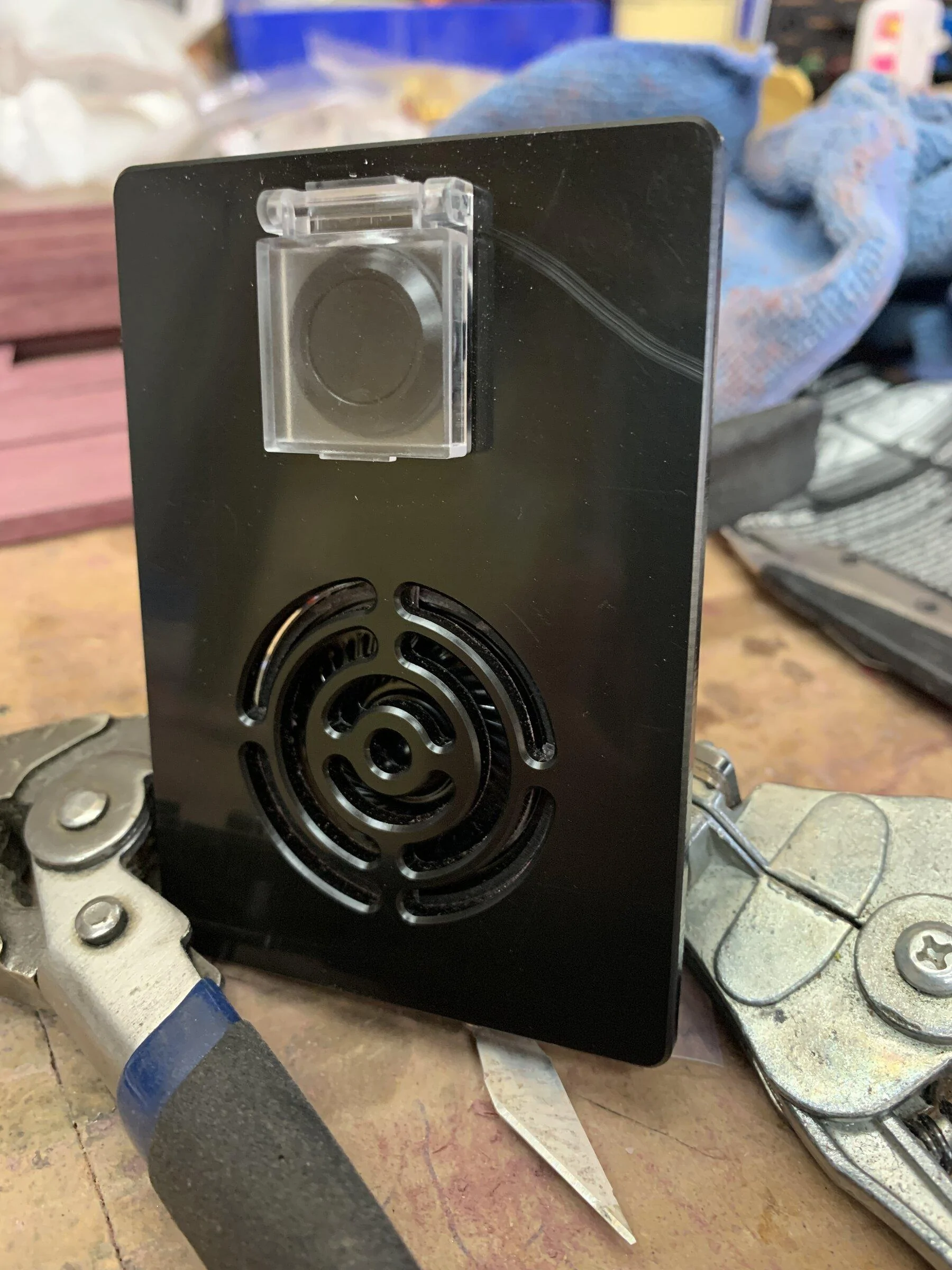 Ford Maverick Infotainment Cubby Speaker Mount IMG_6941