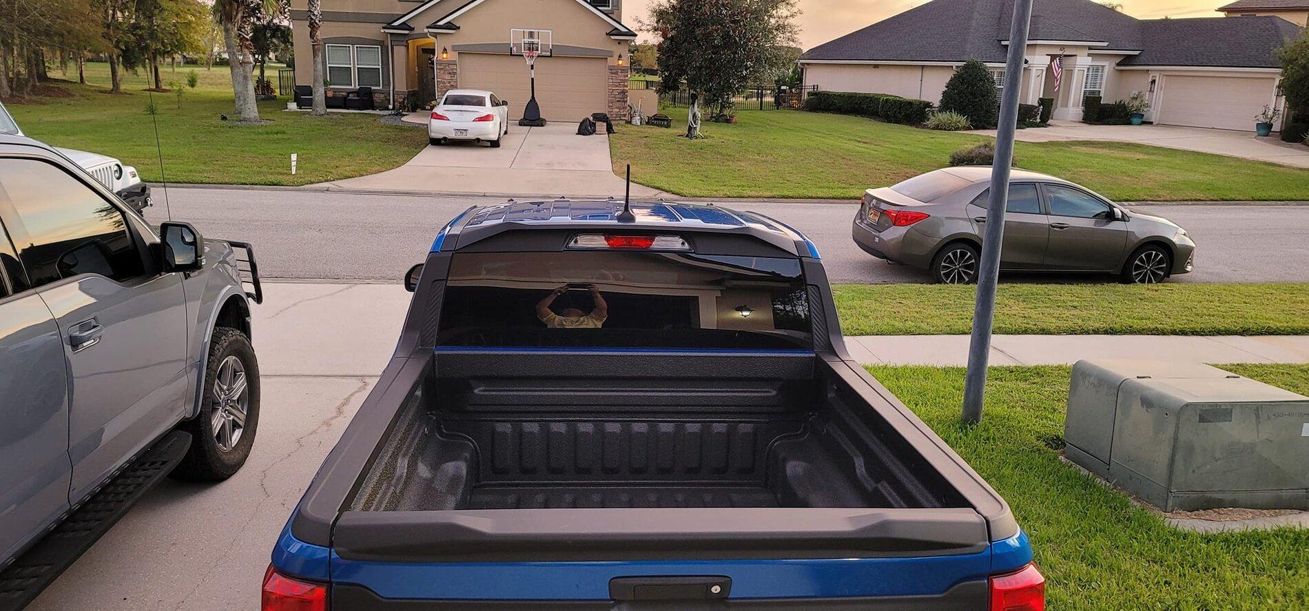Ford Maverick Velocity Blue Maverick Modified w/ Cab Marker Lights, Hood Scoop, Cab Roof Spoiler, Tailgate Spoiler, Black Tailgate Applique, Fender Flares 053951_10227611495580102_6929675103686643656_n-