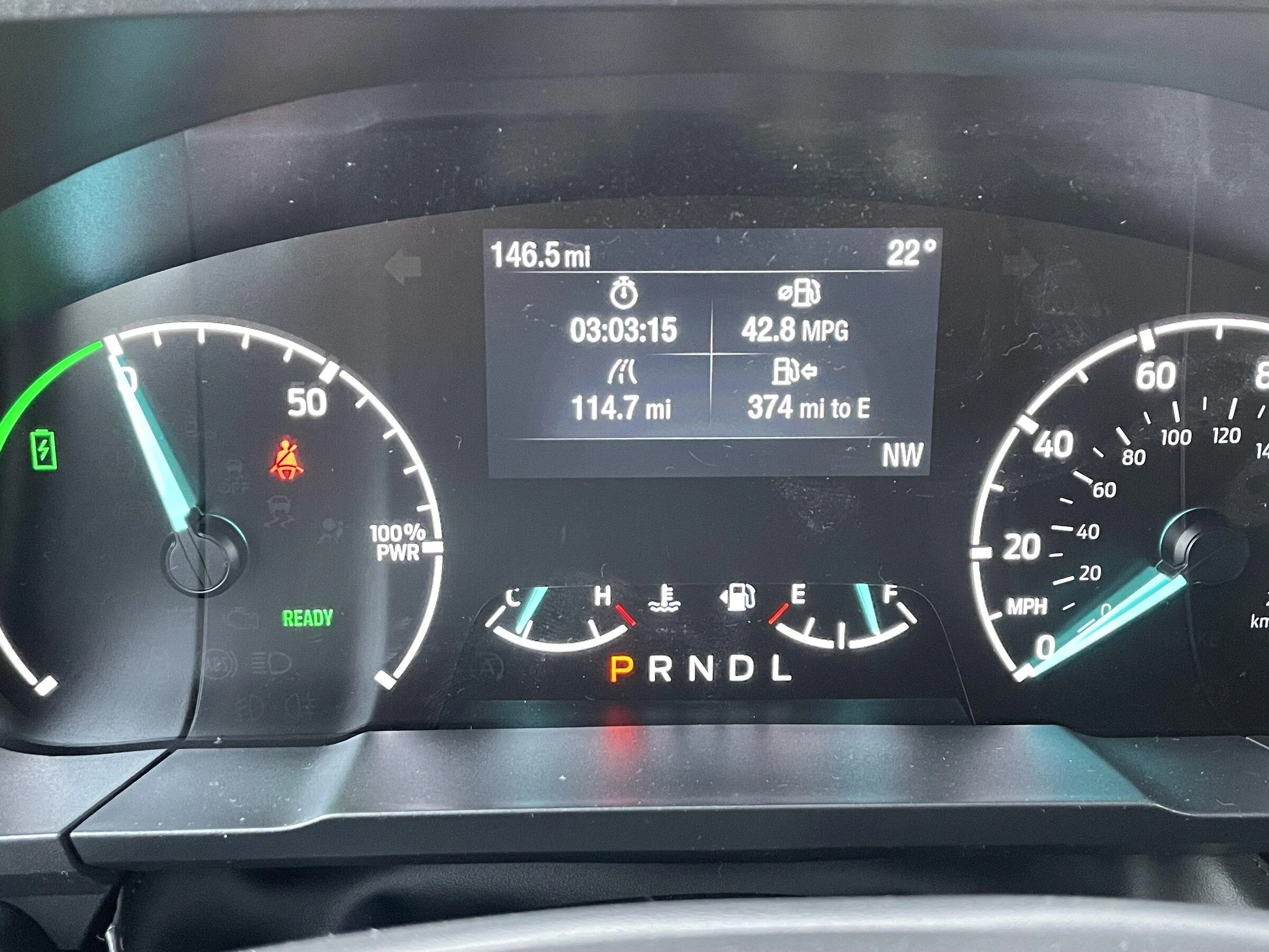 Ford Maverick MPG stats after first 145 miles mpg copy