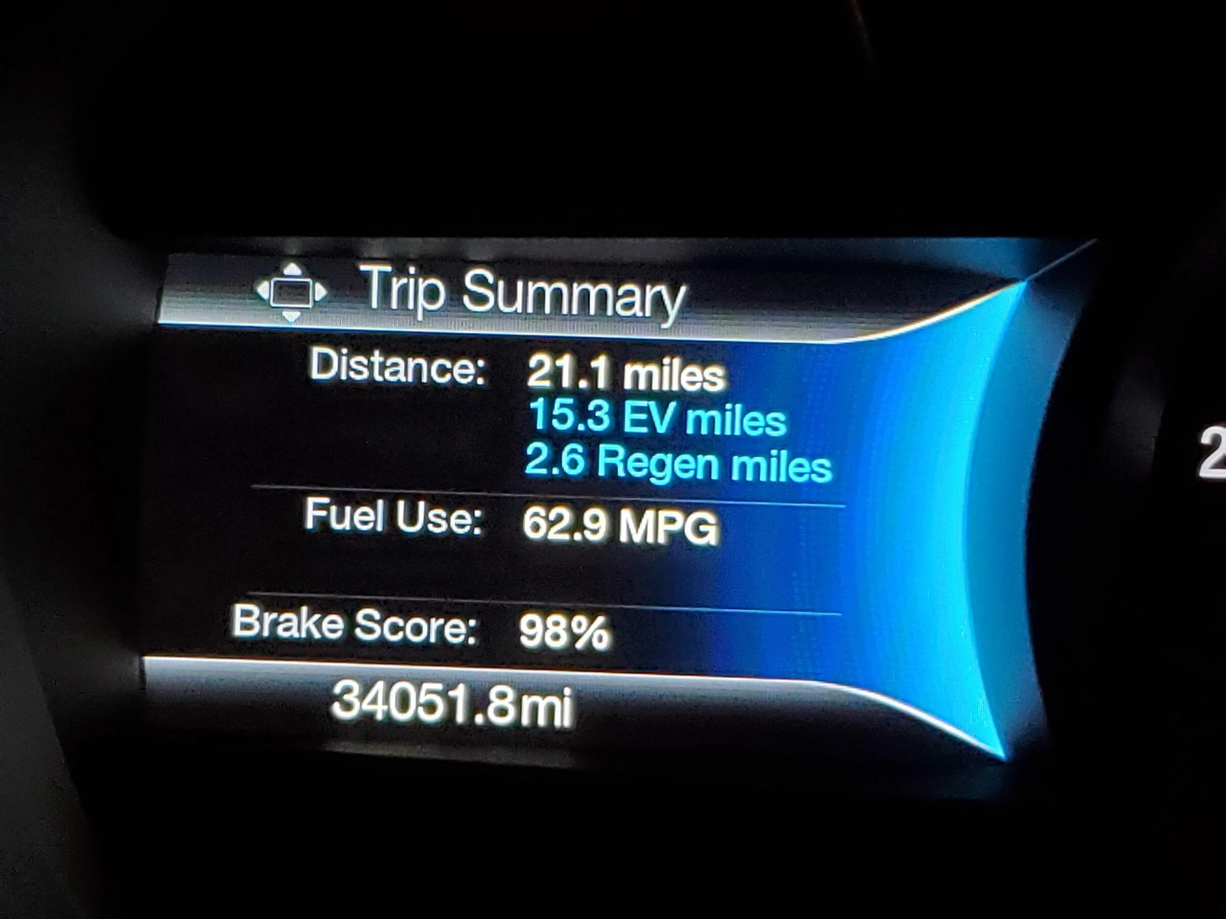 Ford Maverick My Real World Hybrid MPG 20211101_213325