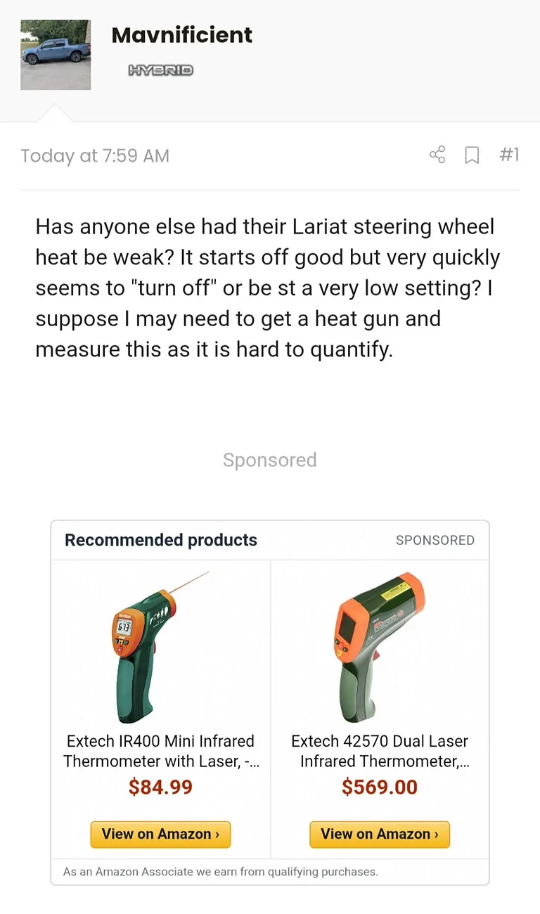 Ford Maverick Steering wheel heat is weak Screenshot_20261023_095937_Chrom