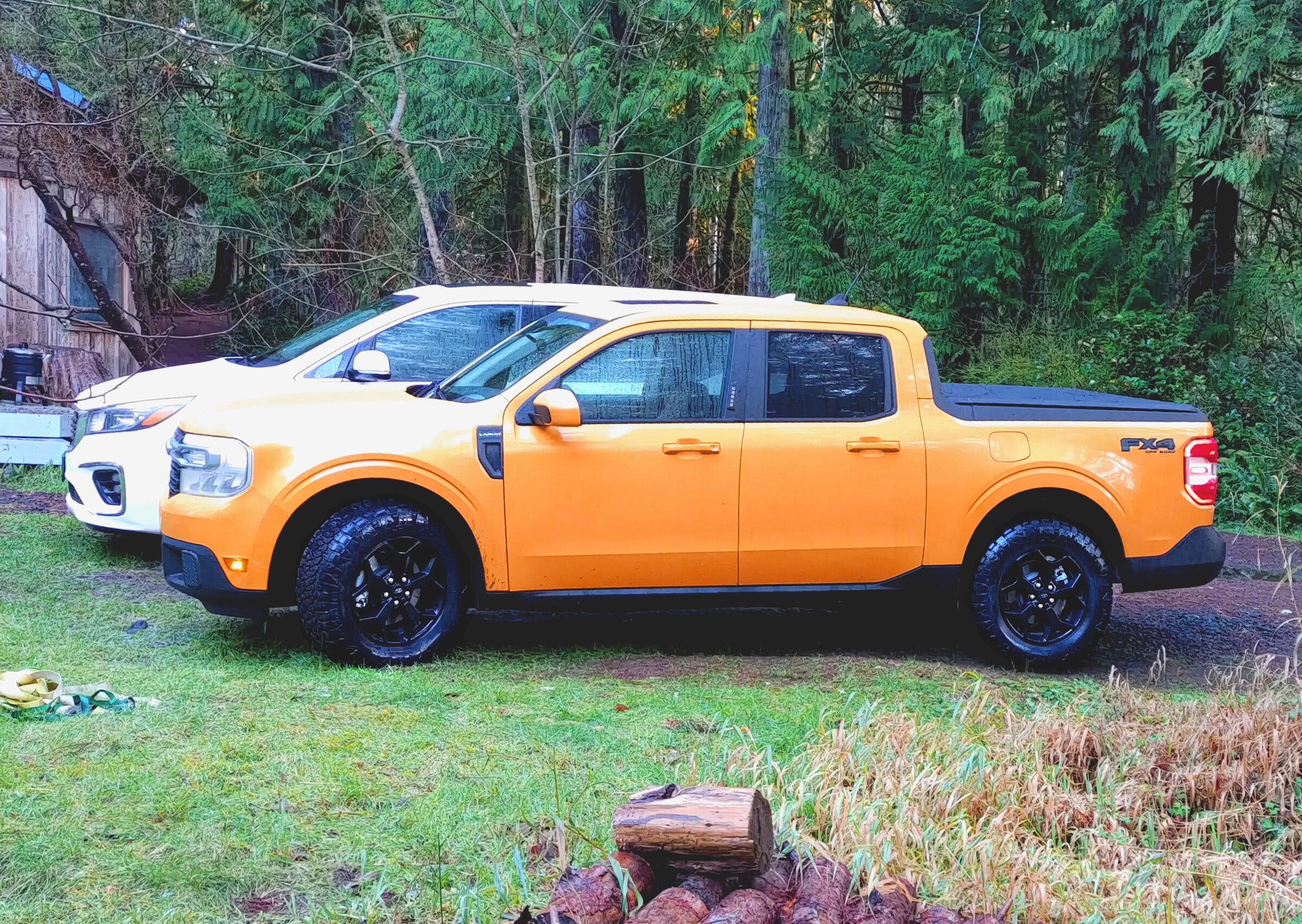 Ford Maverick 245/65-17 MAXXIS RAZR AT's on my Cyber Orange Lariat Maverick 2456517wetSIDE