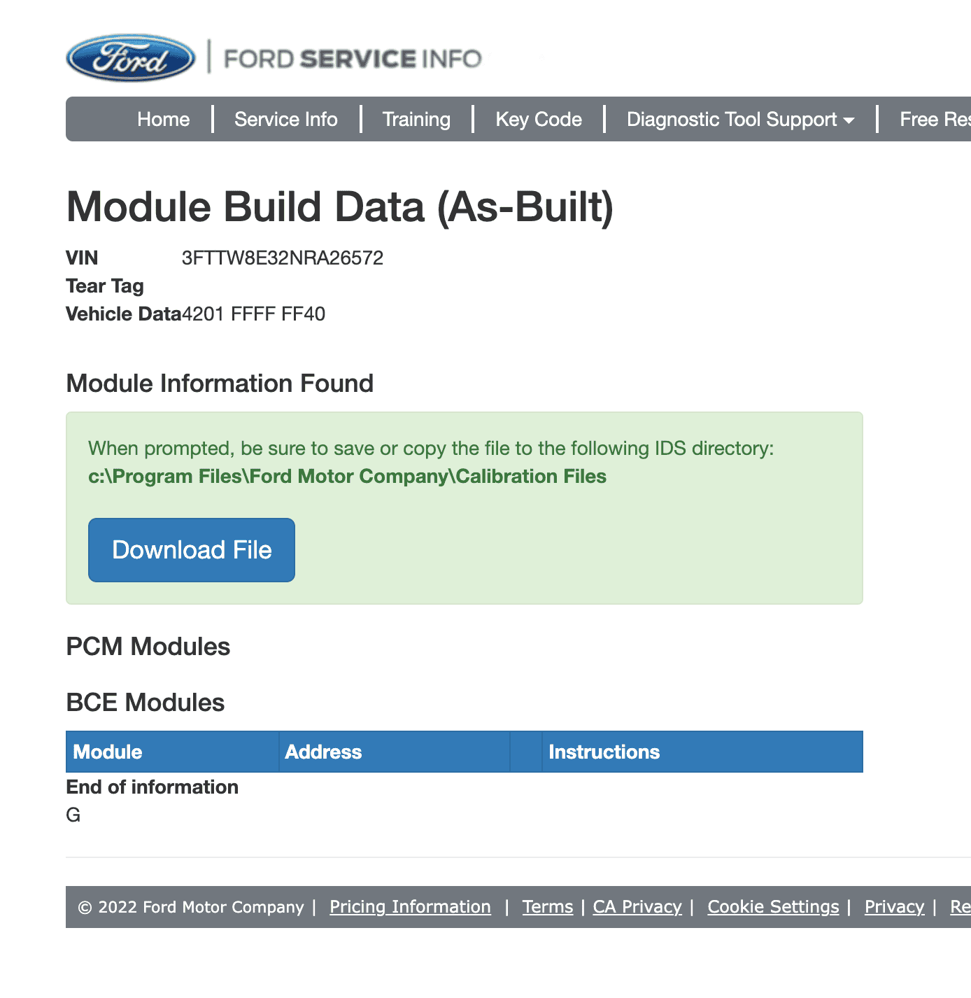 Ford Maverick January 3rd build week? module