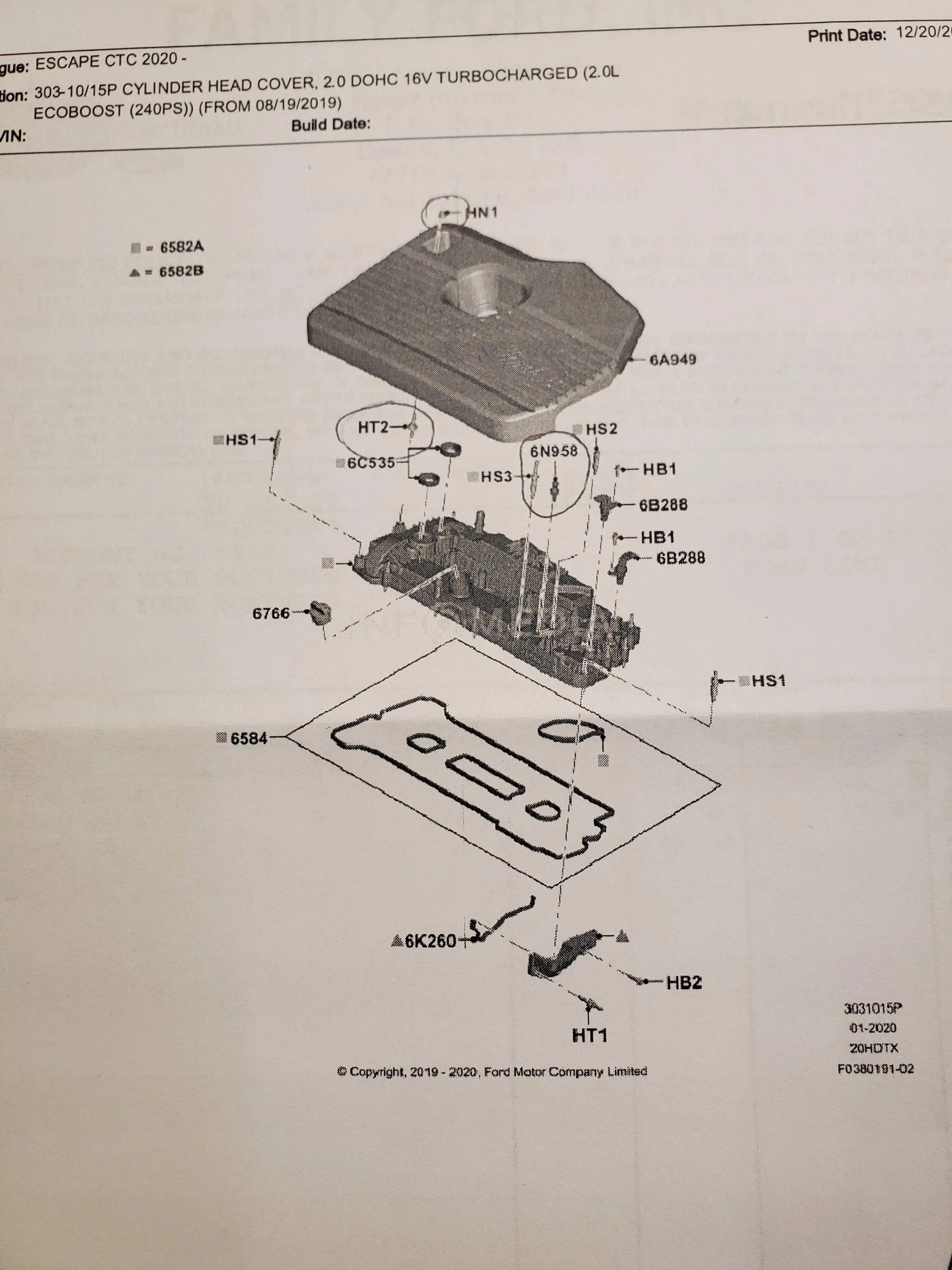 Ford Maverick Engine Cover installed in 2.0L Ecoboost Maverick engine bay (From Escape) 20220104_134942