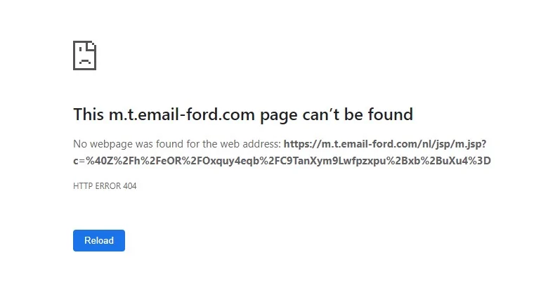 Ford Maverick Online order tracker link no longer works? error