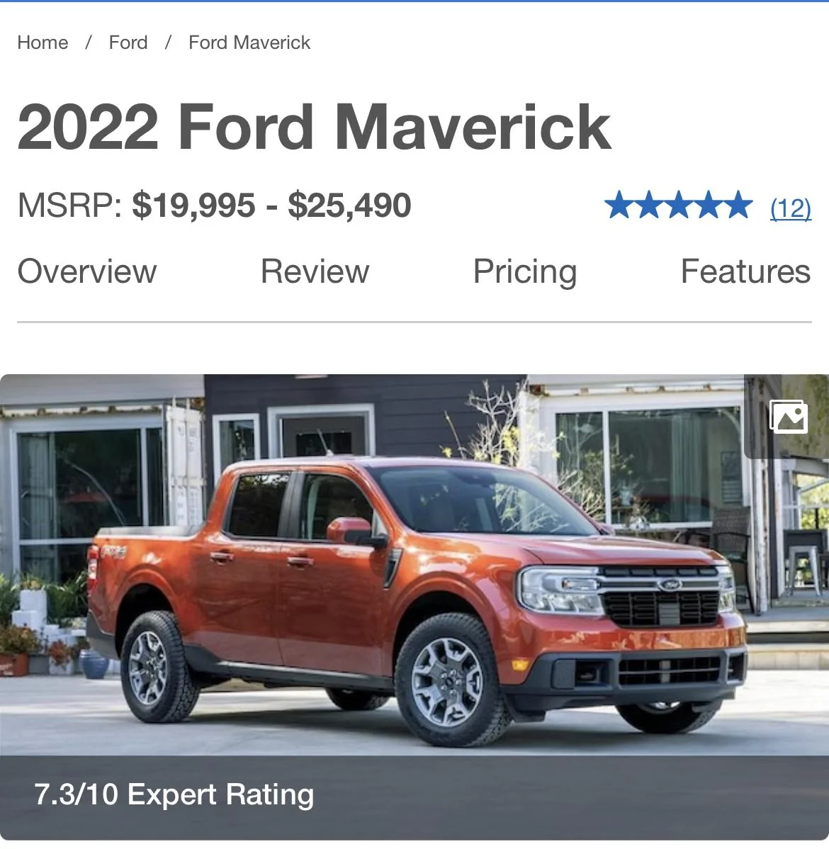 Ford Maverick Edmunds Maverick Review 7.3/10 B80F9CC9-FD6C-462E-B3B8-7F0D7B5A3B33