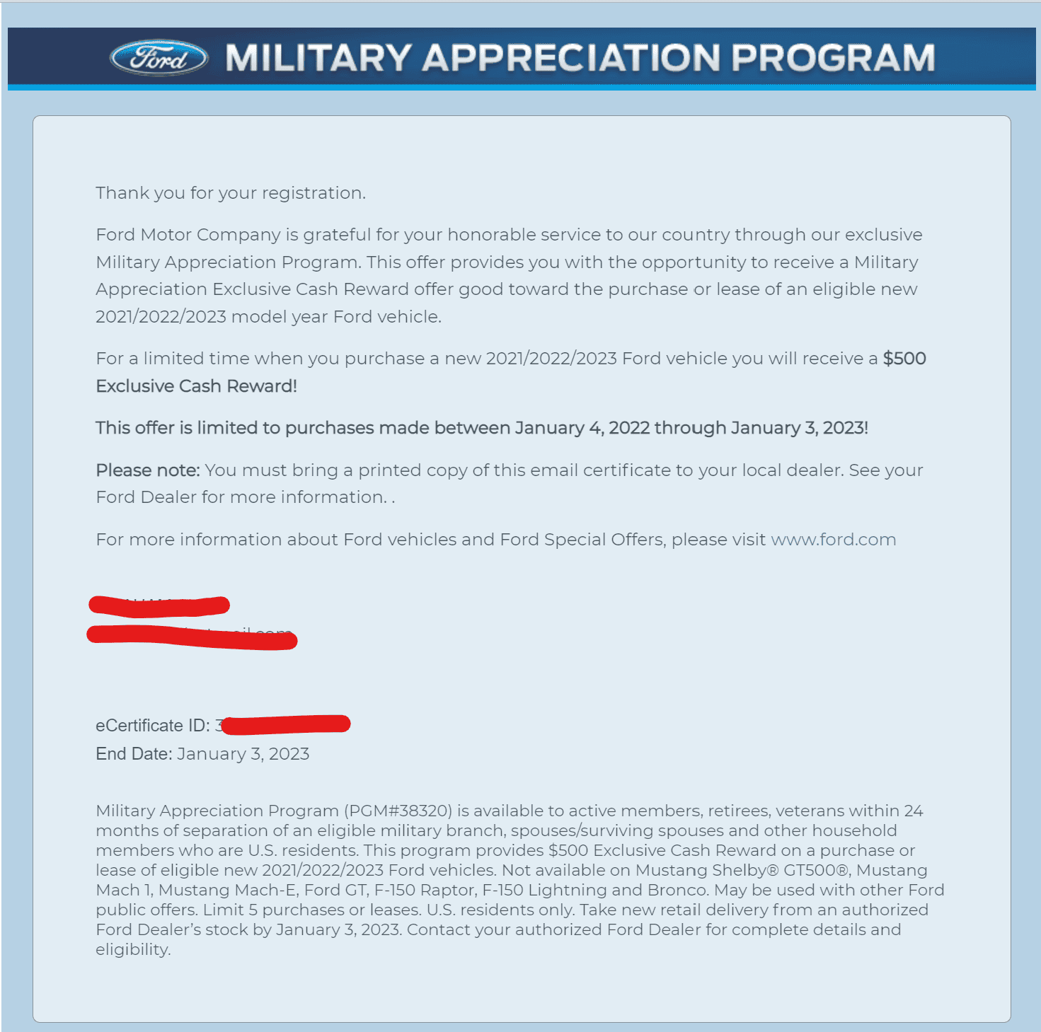 Ford Maverick Ford Military Appreciation Program (2022) Military