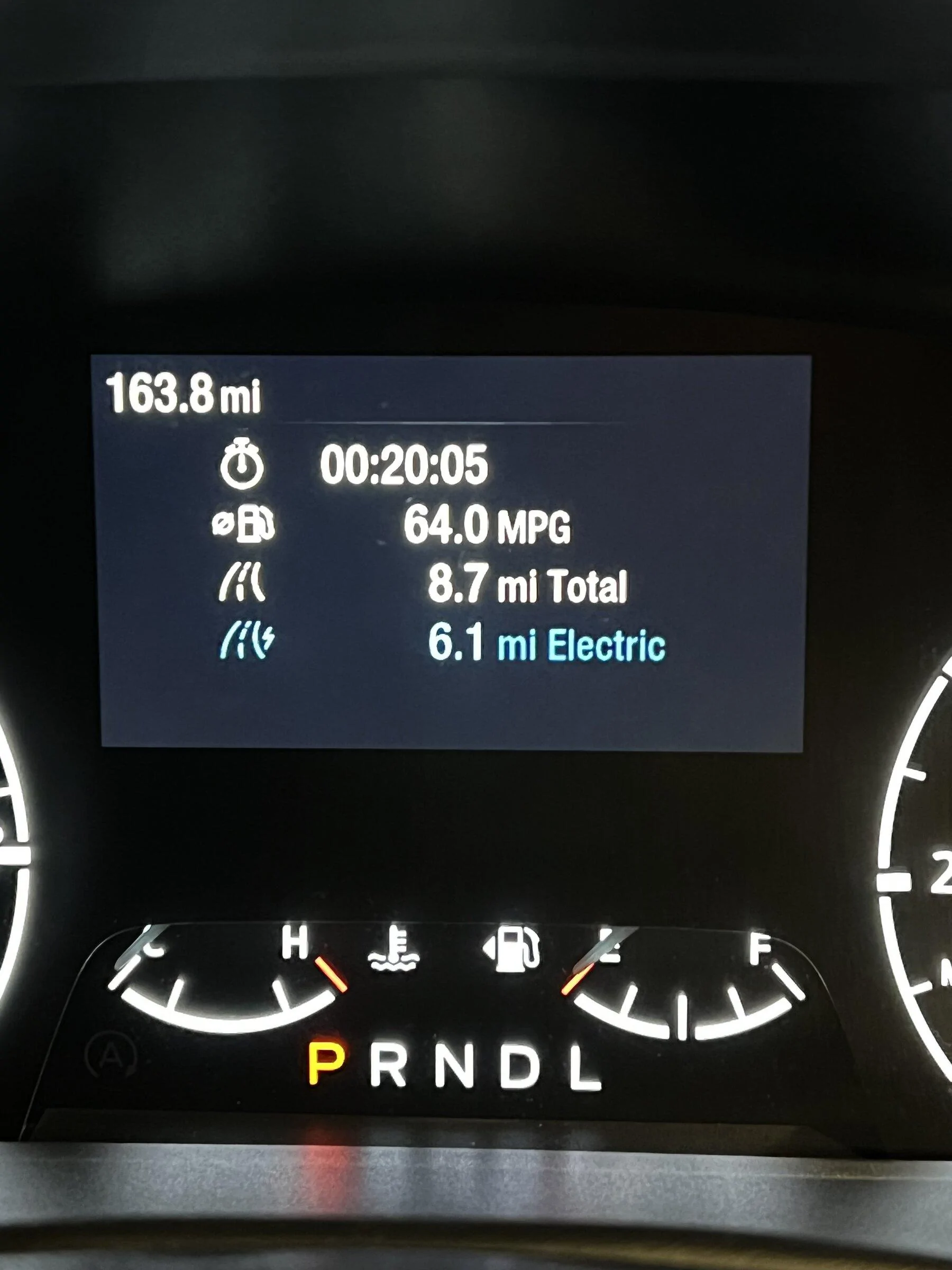 Ford Maverick 64mpg on a 9 mile city drive. (Hybrid) 01884ABC-03F3-4D36-9FF6-EF2F46A66614