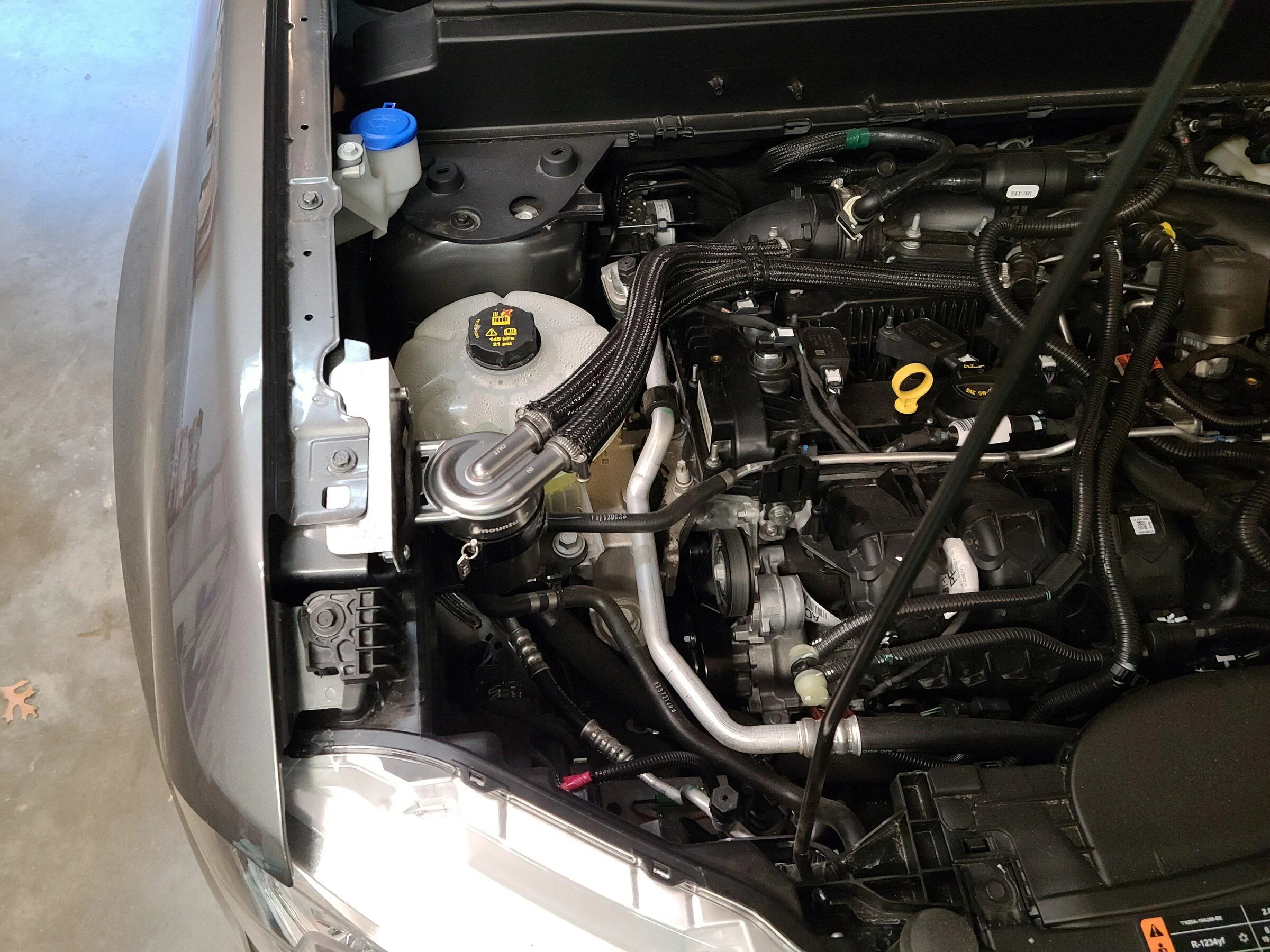 Ford Maverick JLT Performance developing catch can 20220105_172651