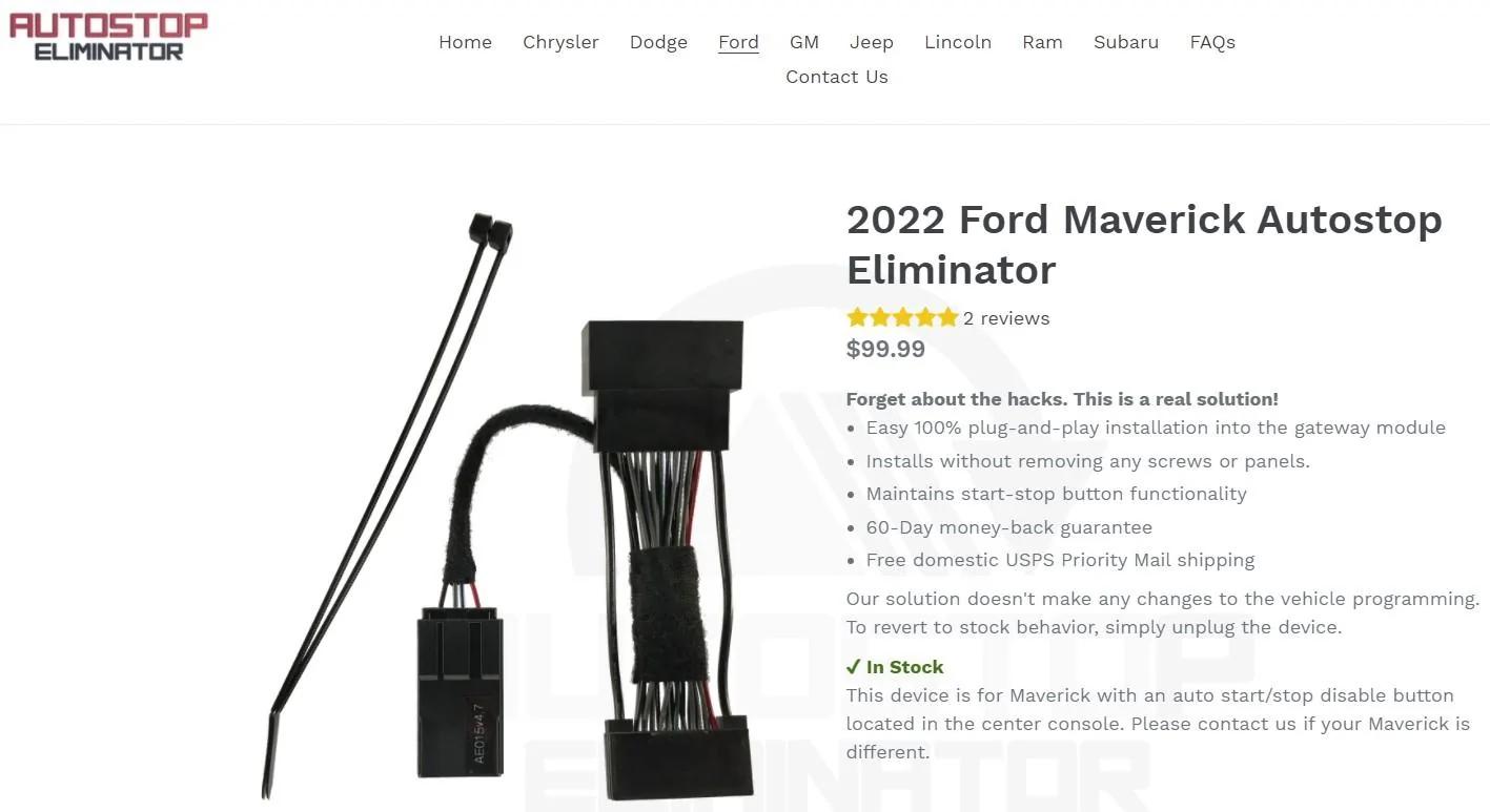 Ford Maverick Does Maverick have auto start stop? Disable possible? autosto