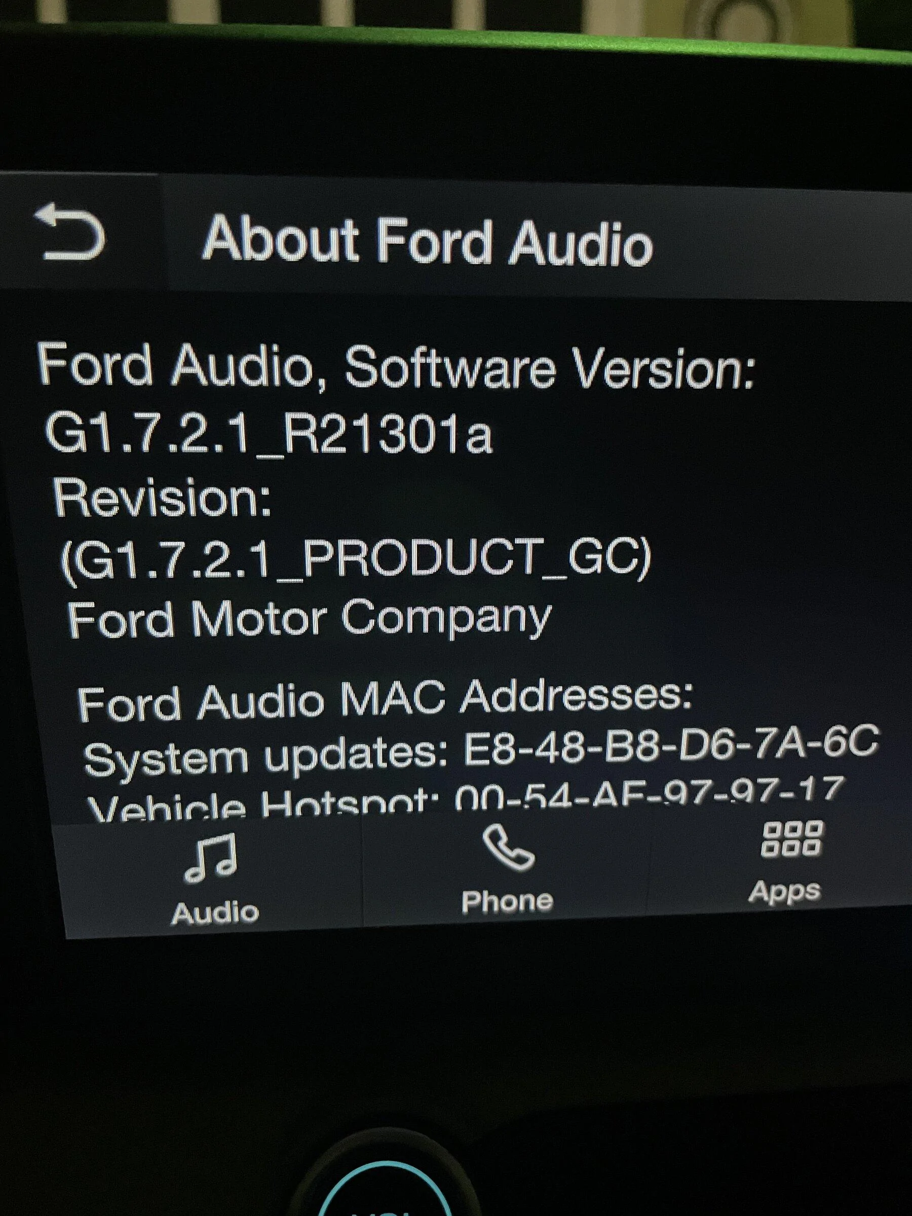 Ford Maverick Is this the newest audio update? 270B14E1-65D9-4D82-A562-1541548135A7