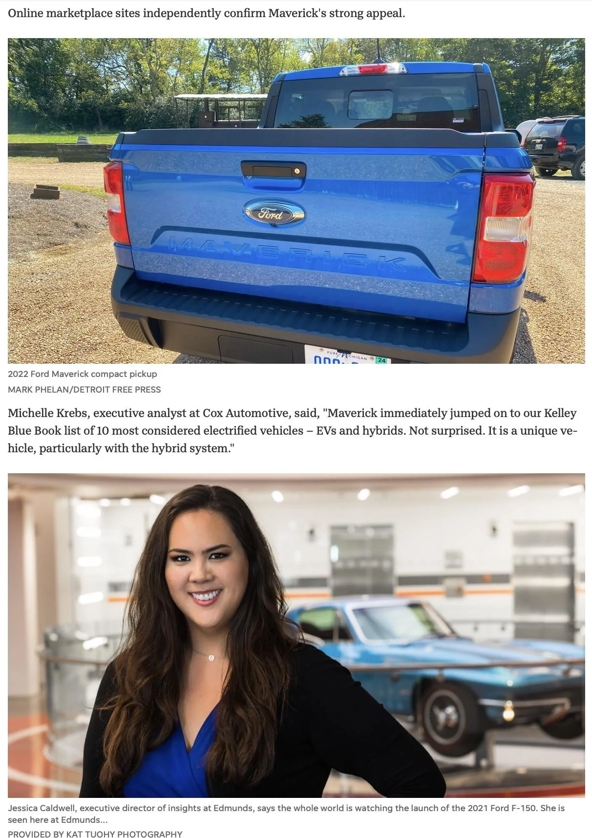 Ford Maverick Article: Popularity of Ford Maverick Hybrid pickup a 'big' surprise for the industry, even Ford Screen Shot 2022-01-09 at 11.25.27 AM