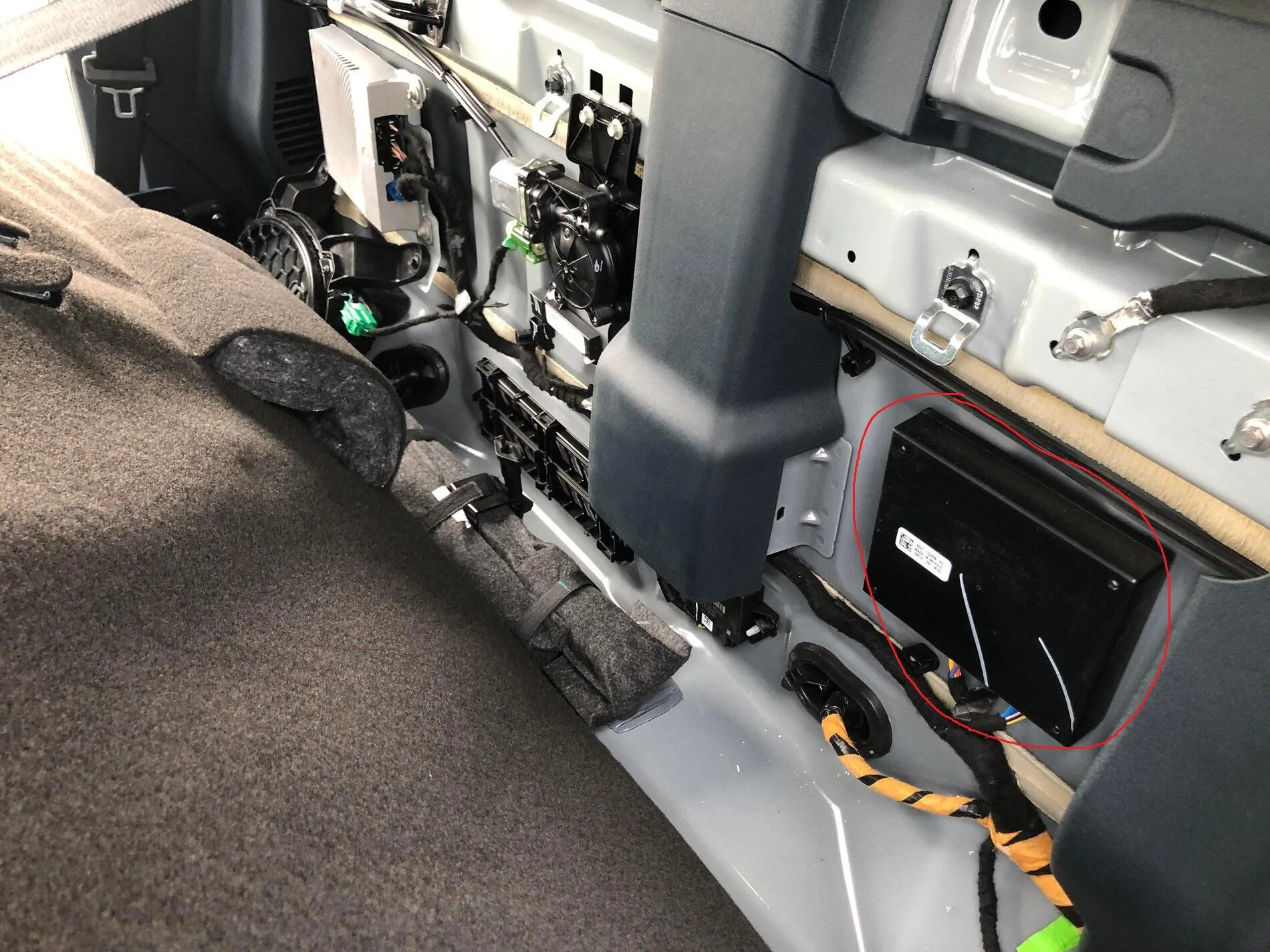 Ford Maverick What is this little black box for? 2022 Maverick behind seats audio wiring am