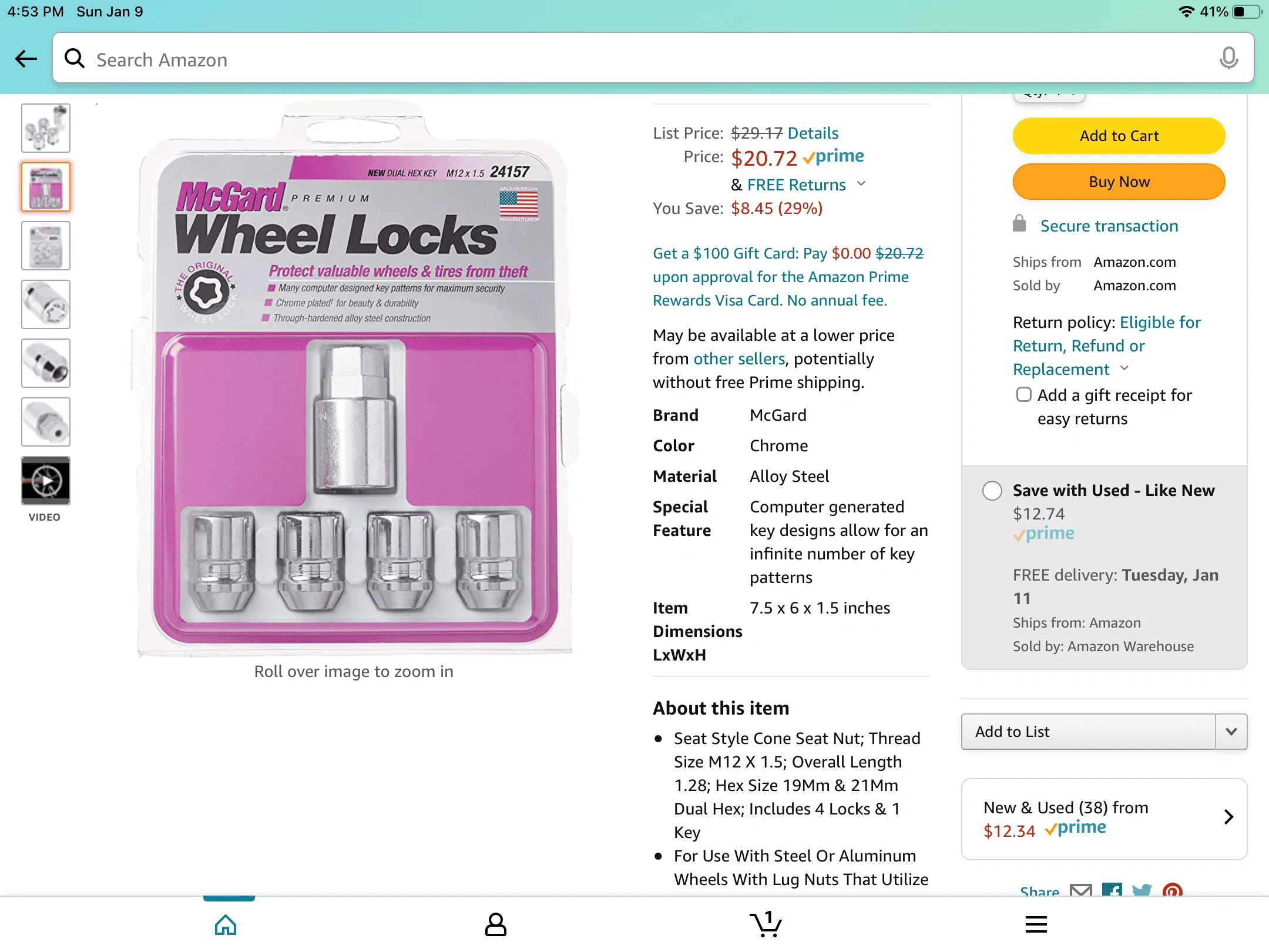 Ford Maverick Ford wheel locks sticks out. Normal? BF61A404-6F18-4906-9C88-B5509D1132BC