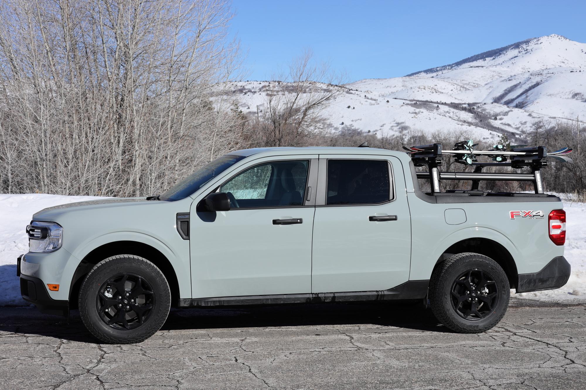Ford Maverick Yakima Medium Profile Bed Rack with Ski Attachment 2S1A9752.JPG