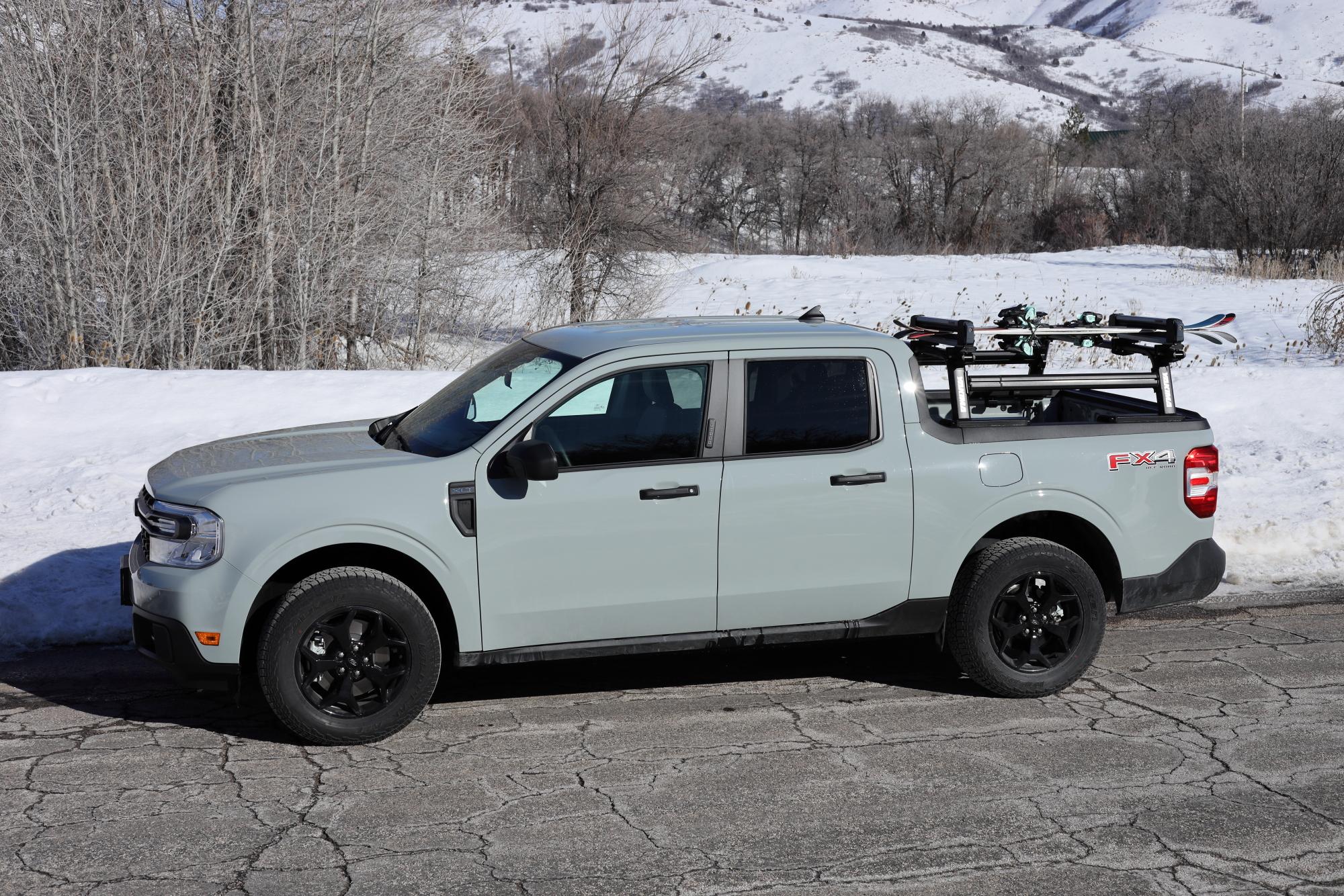 Ford Maverick Yakima Medium Profile Bed Rack with Ski Attachment 2S1A9760.JPG