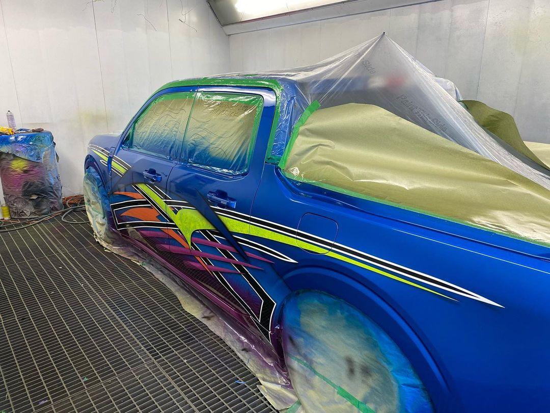 Ford Maverick Maverick Street Truck Build w/ Custom Paint, Graphics & Wheels 269816339_297521998974472_8165839116893942333_n