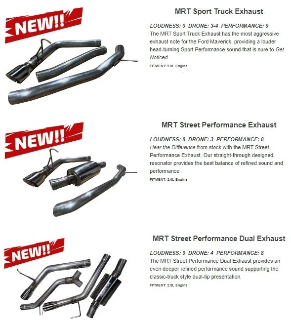 Ford Maverick 1 Minute Exhaust Comparison - MRT vs Stock mail (1)
