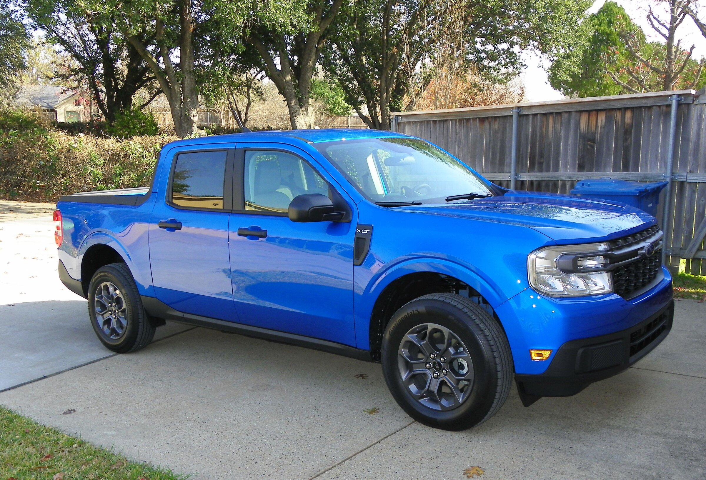 Ford Maverick VELOCITY BLUE Maverick Photos Thread Driveway - Right Side.JPG
