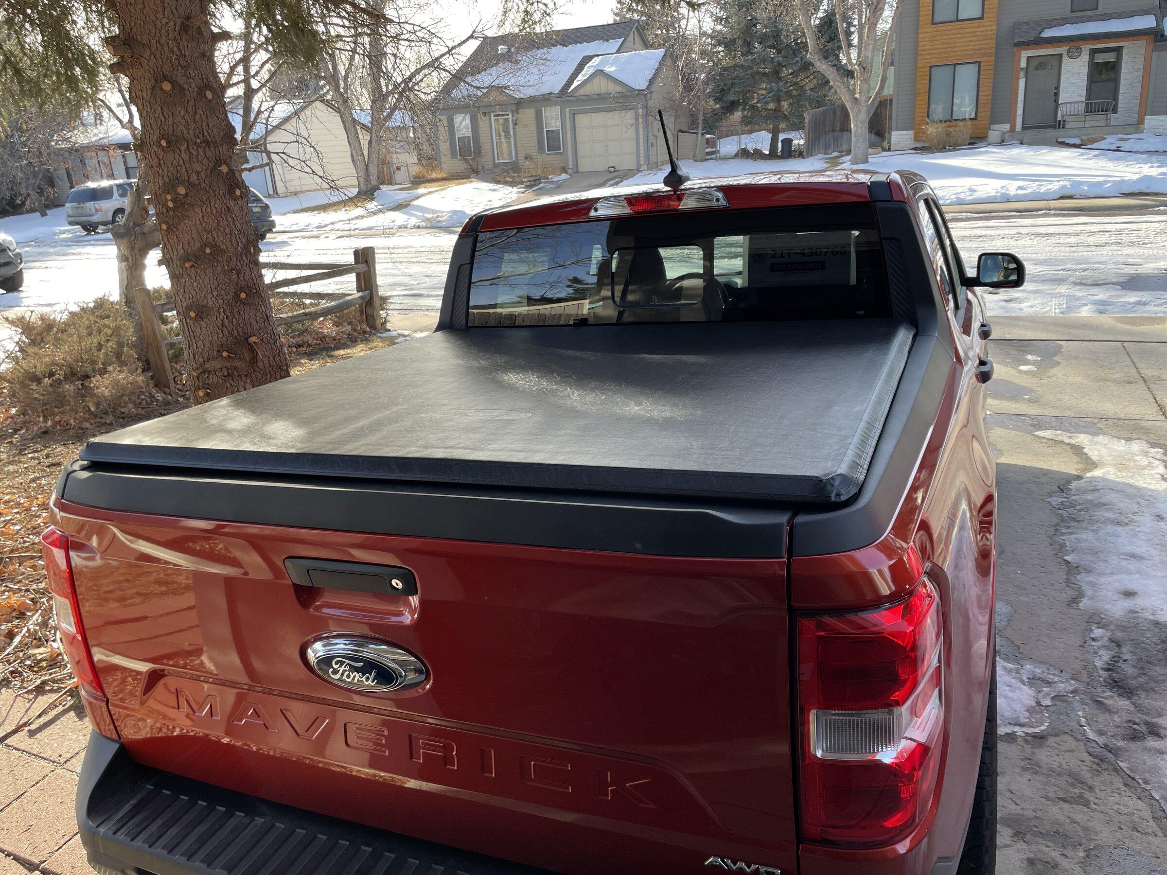 Ford Maverick Ford branded tonneau cover installed 64A151D2-DA5F-4E7D-B481-D8642E5E4D44