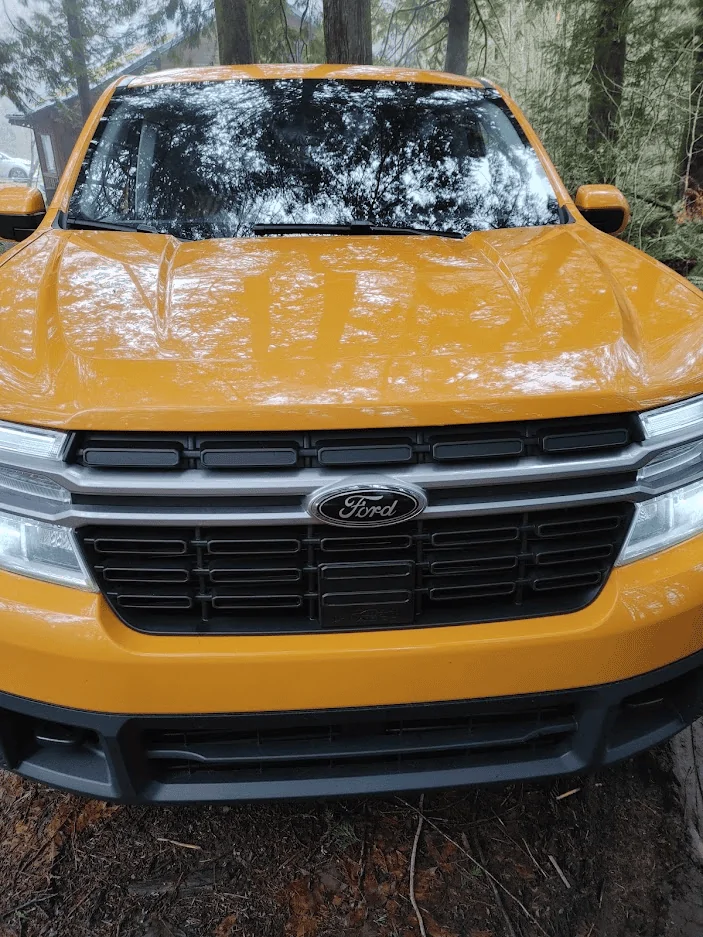 Ford Maverick Matching dark gray ACC panel to black grille - DIY FIX using Forever Black 1642200599297
