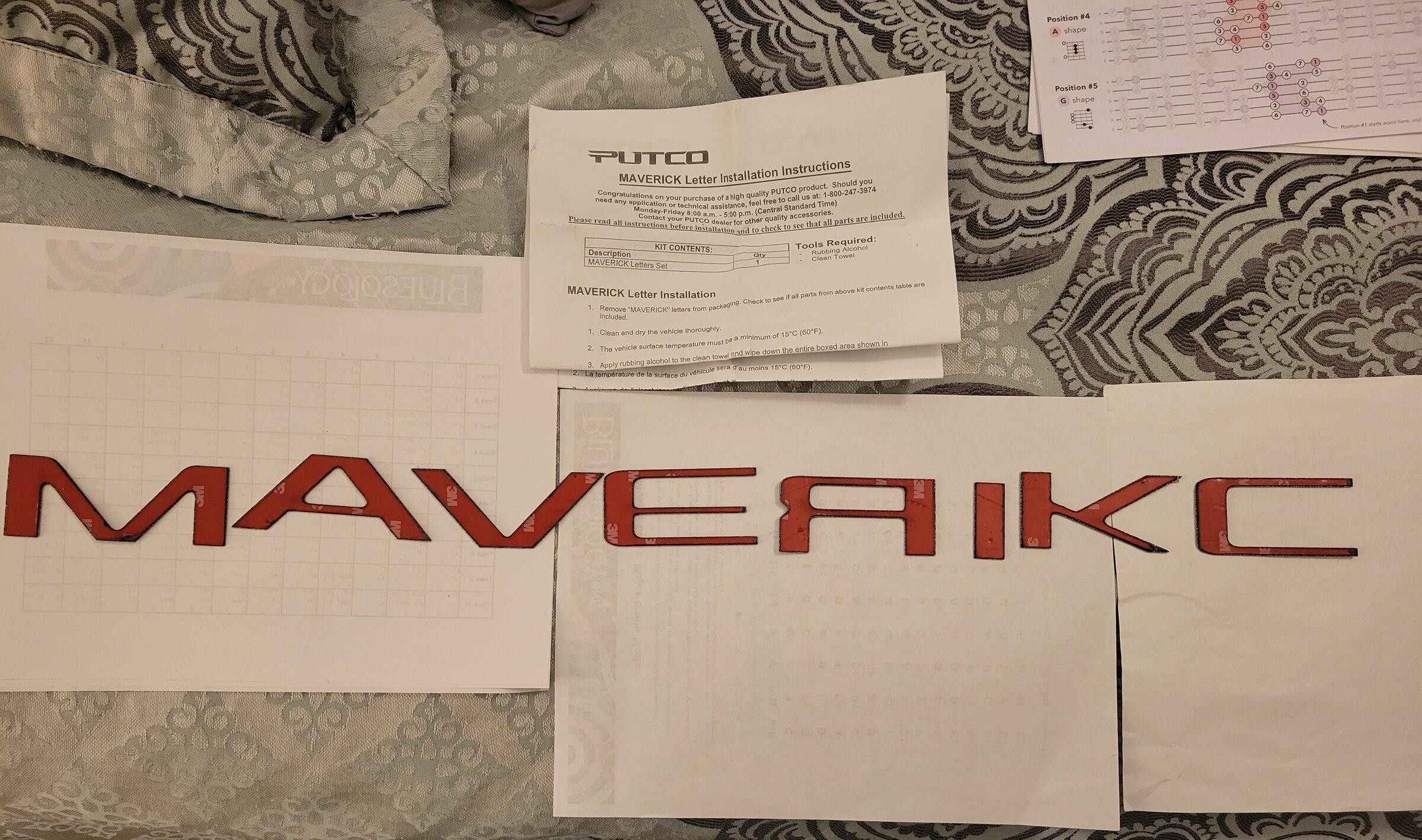 Ford Maverick Polished Stainless Steel Maverick Letters 2