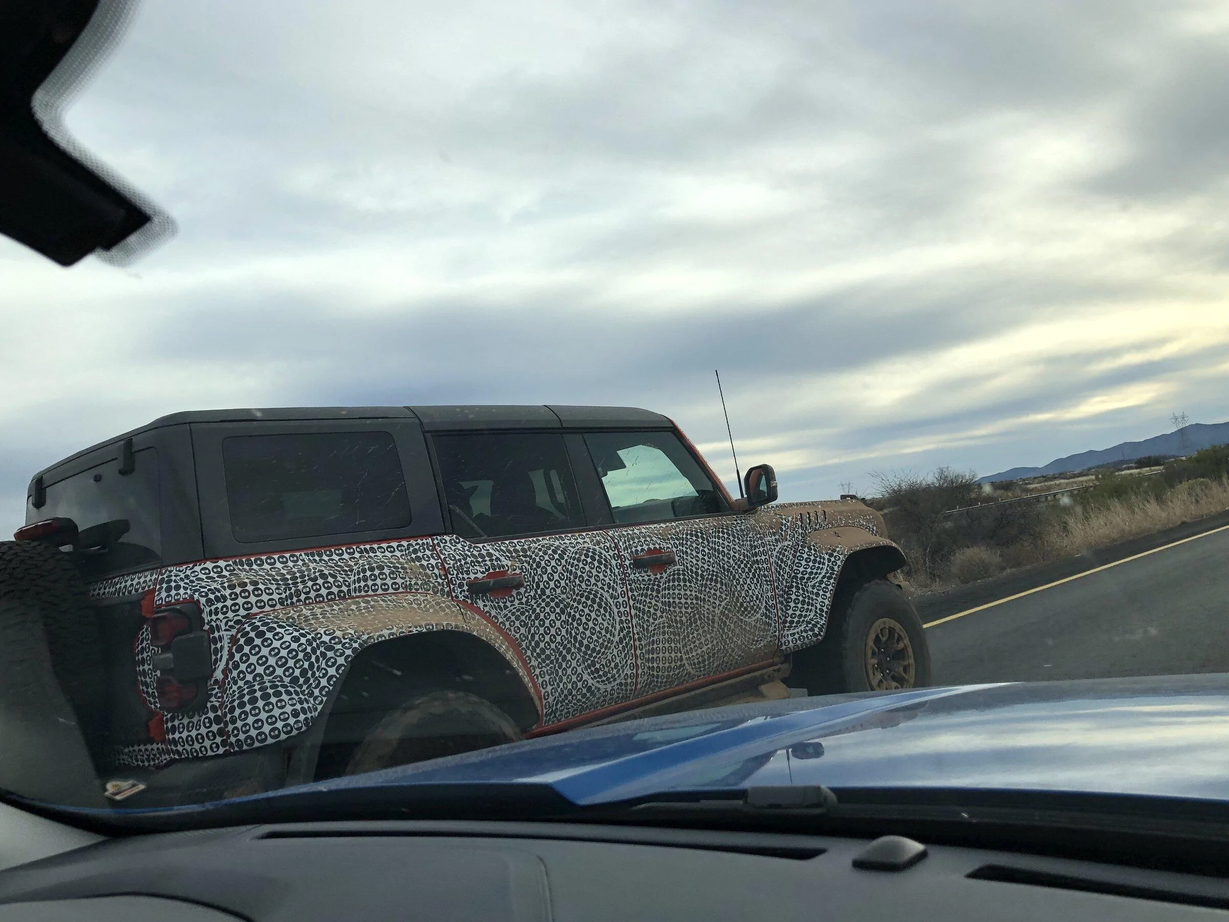Ford Maverick New Bronco Raptors spotted on the Freeway. F28F4245-9027-4CF4-B0BE-A9479D5C7118