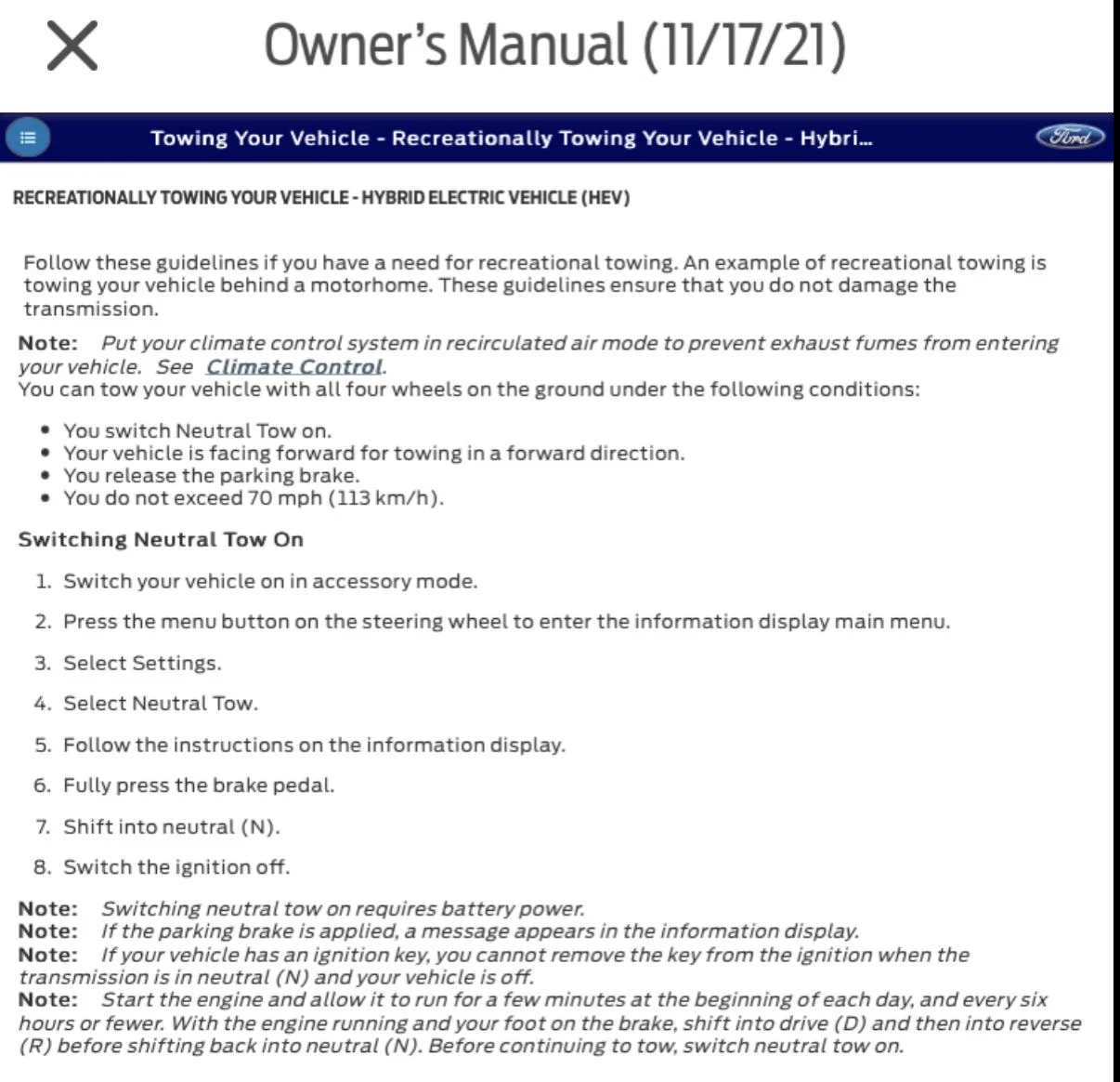 Ford Maverick Flat towing Hybrid Maverick why limited to 70mph? 8393BA04-DA1C-44C3-9906-5F7448DC2060