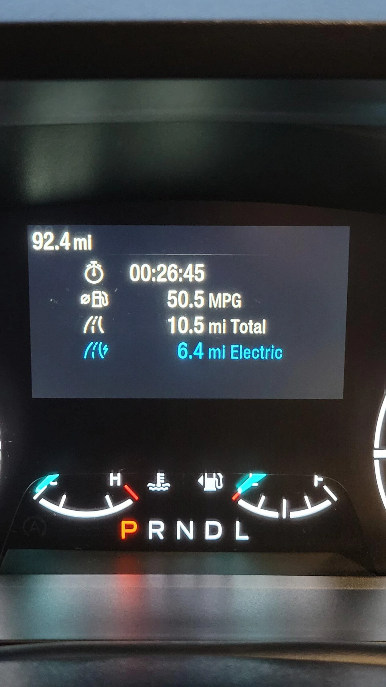 Ford Maverick MPG with primarily 'in city/town' driving? 20220113_171416